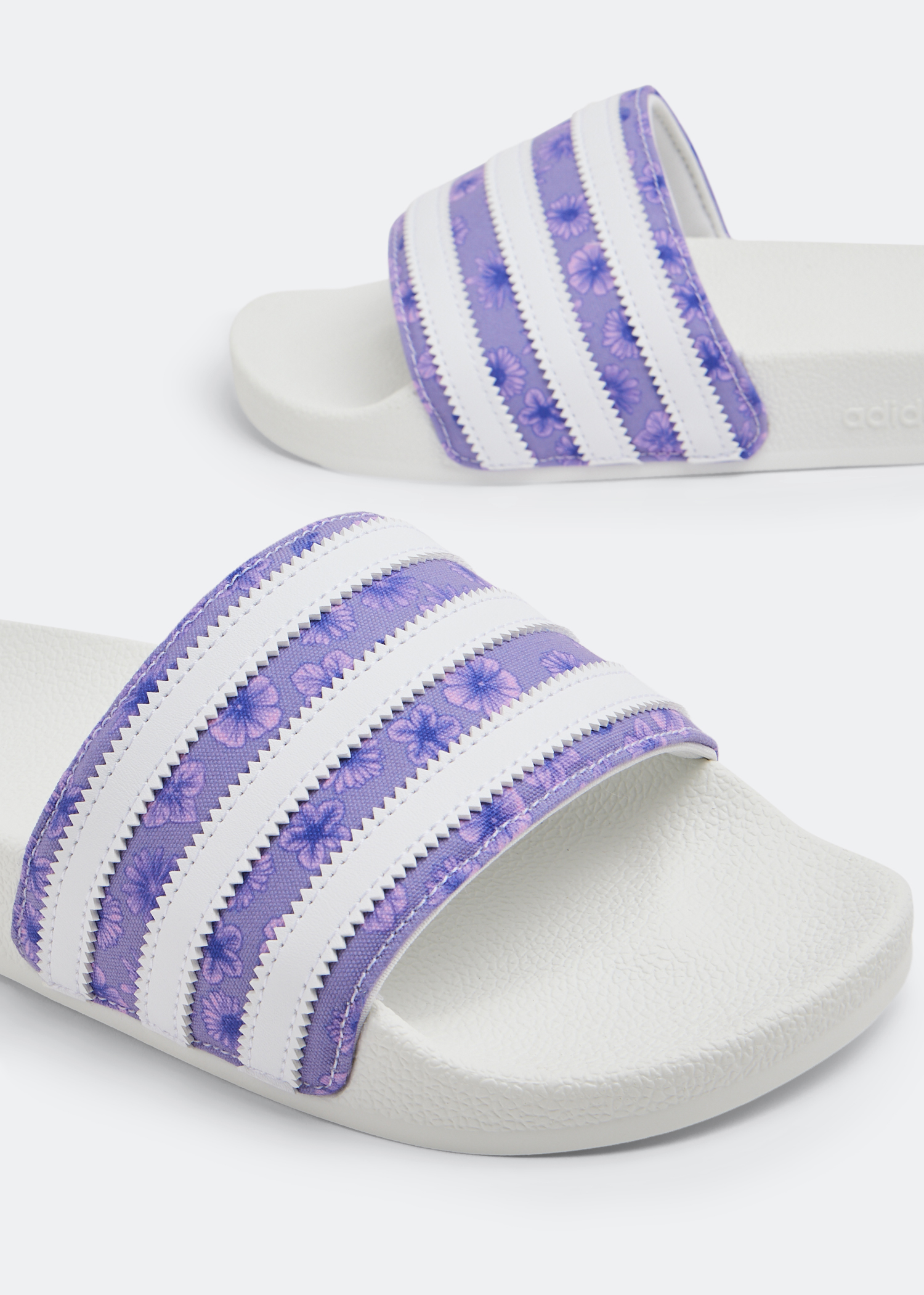 

Adilette slides, White