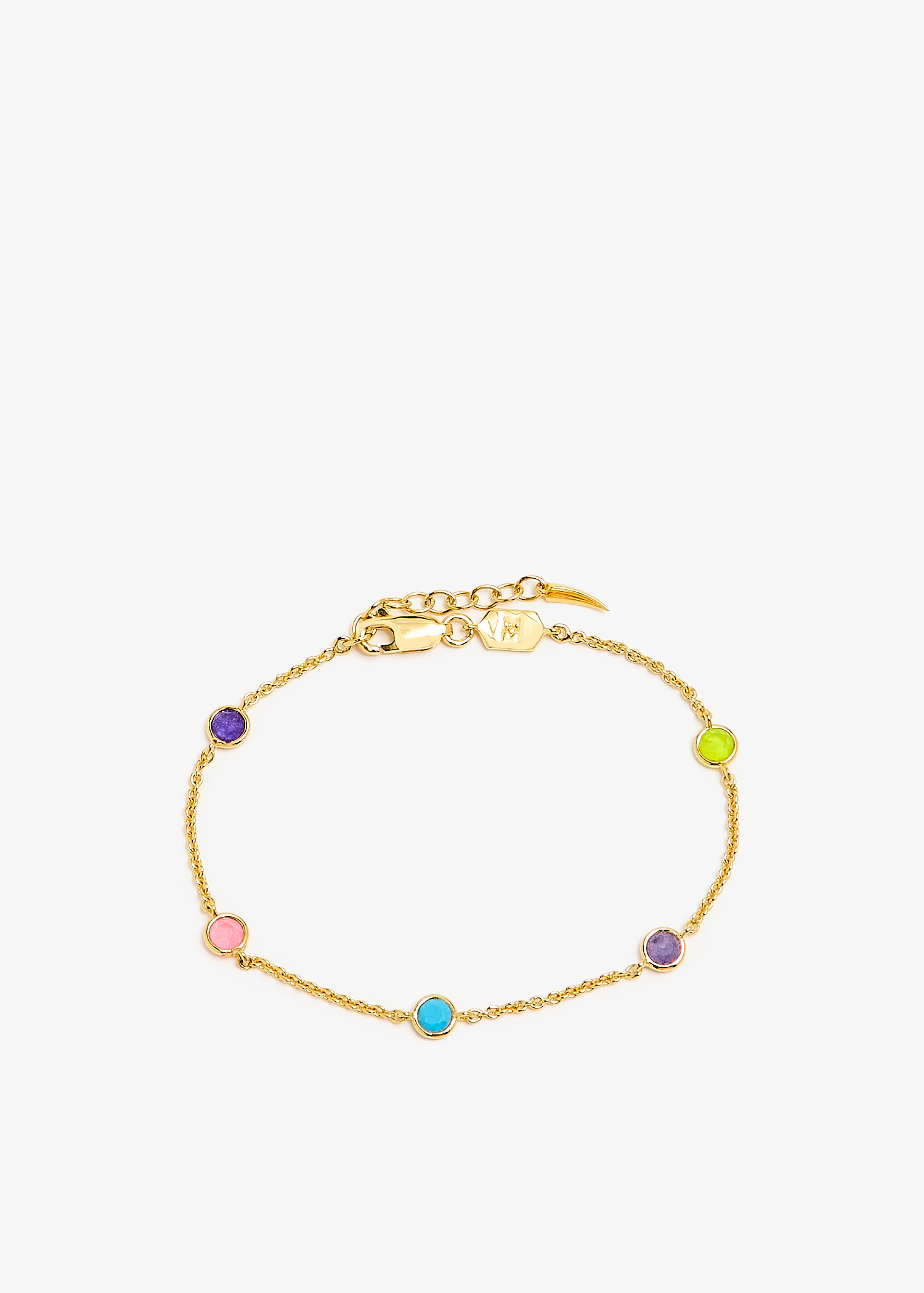 

Hot rox multi gemstone bracelet, Gold