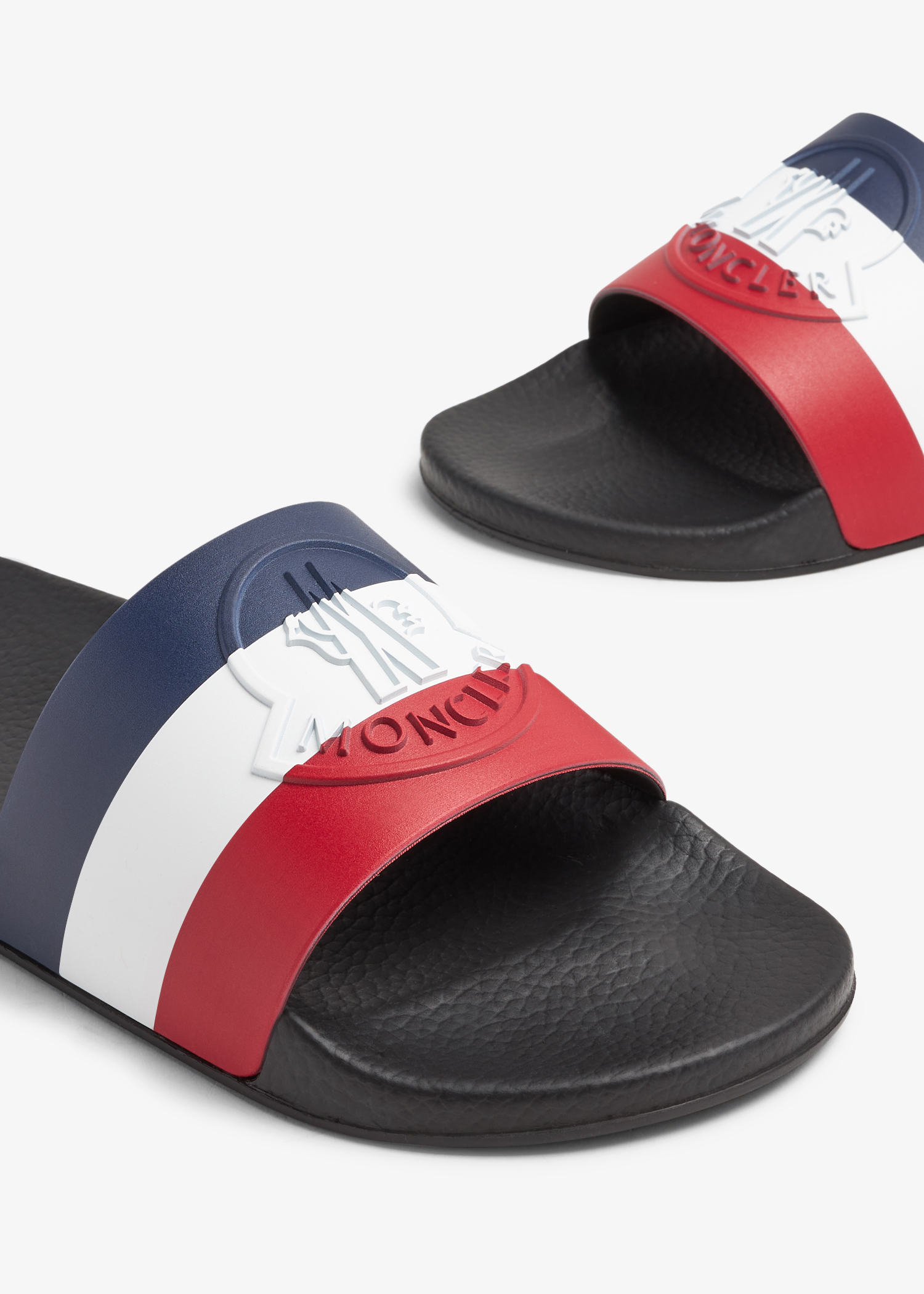 Moncler Basile slides for Men Black in UAE Level Shoes