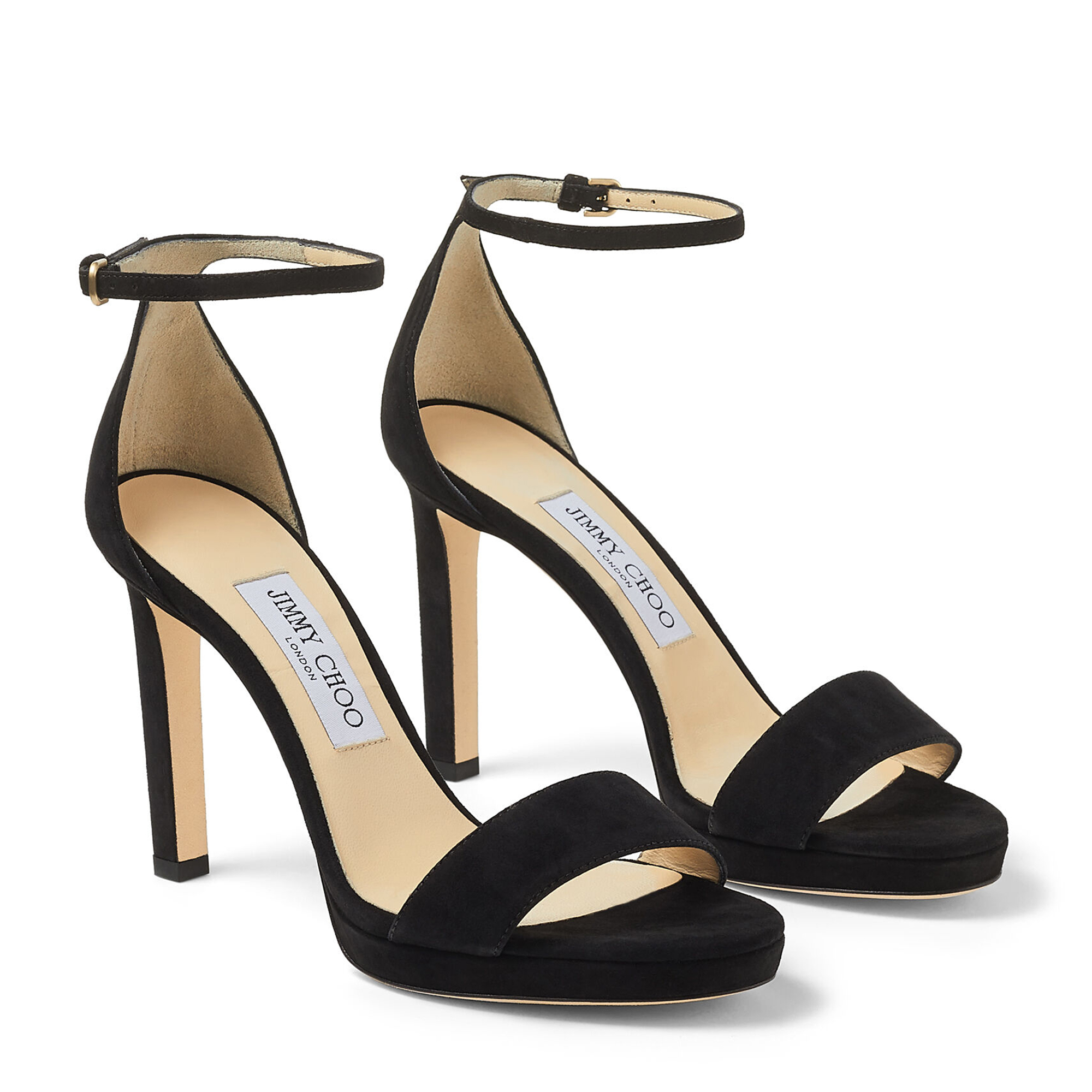 

Misty suede platform sandals, Black