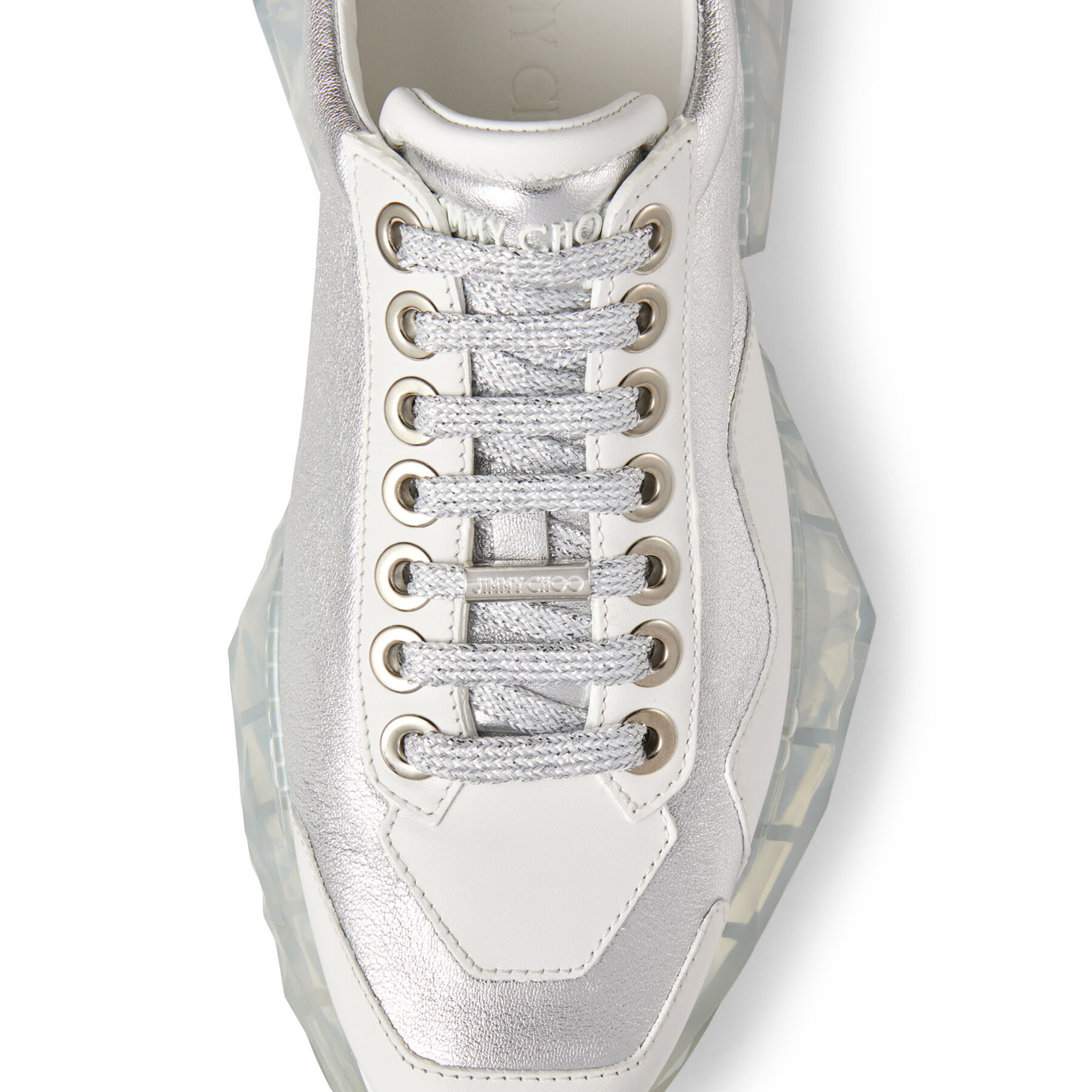 Jimmy choo silver on sale sneakers