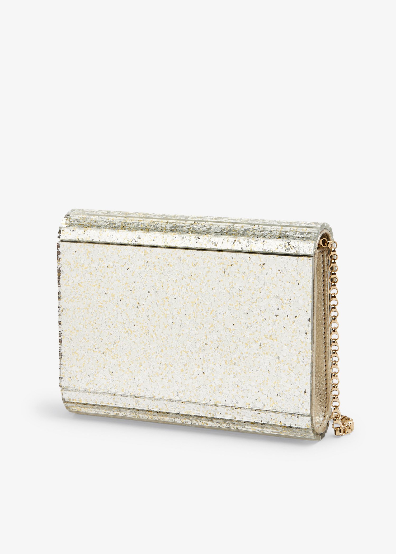 Jimmy Choo Candy glitter clutch for Women - Gold in KSA | Level Shoes