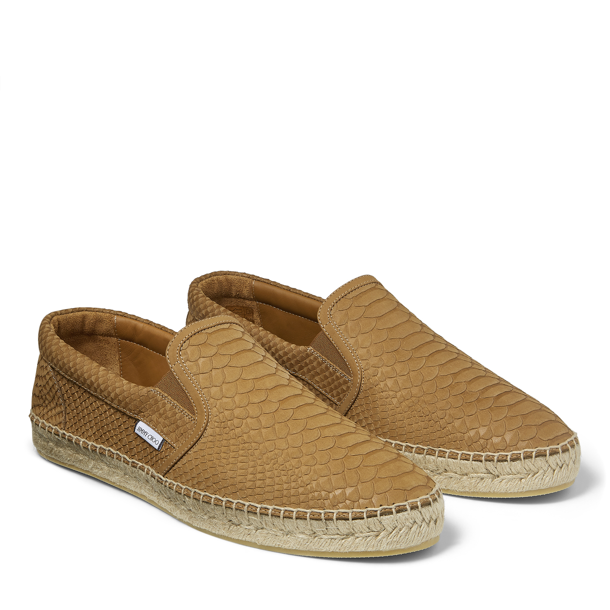 

Vlad snake-embossed espadrilles, Brown