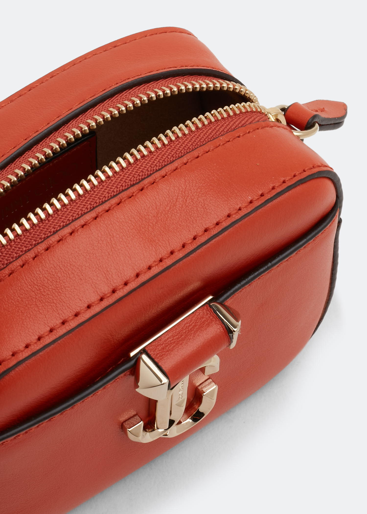 DKNY Elissa Leather Micro Mini Bag Red