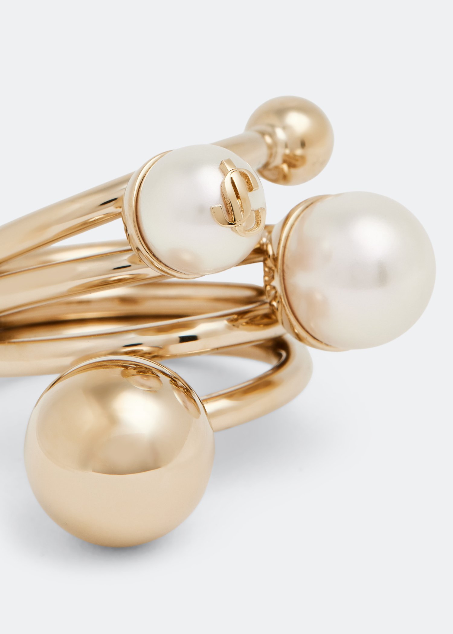 Jimmy Choo JC Multi Pearl ring for Women - Gold in KSA | Level Shoes