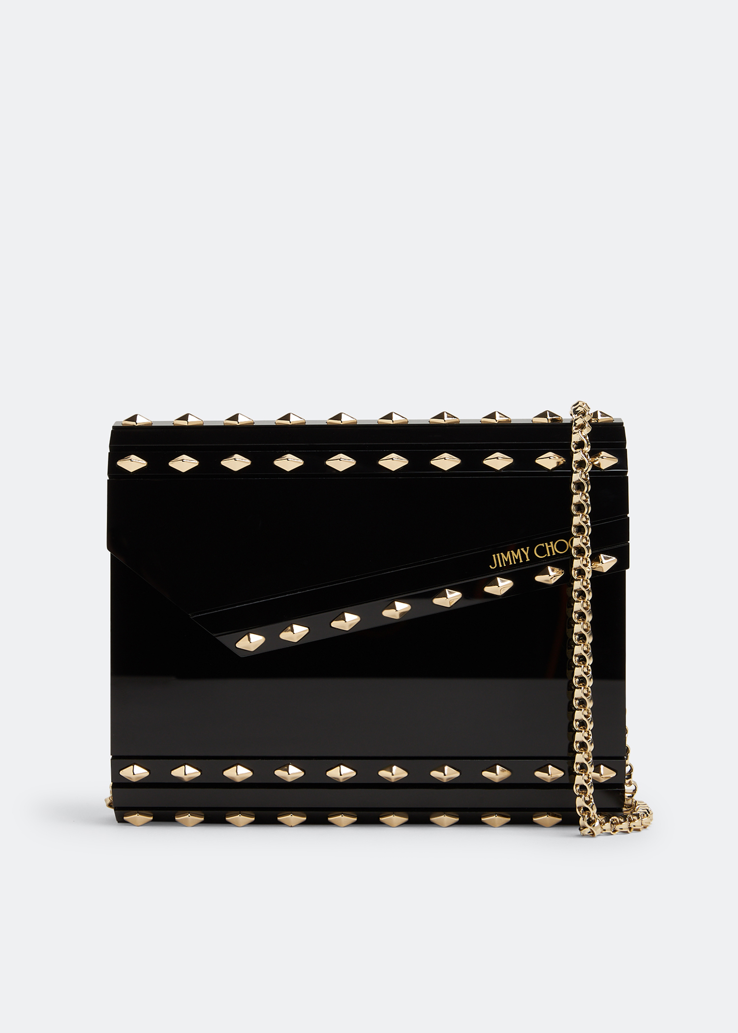 

Candy acrylic clutch, Black