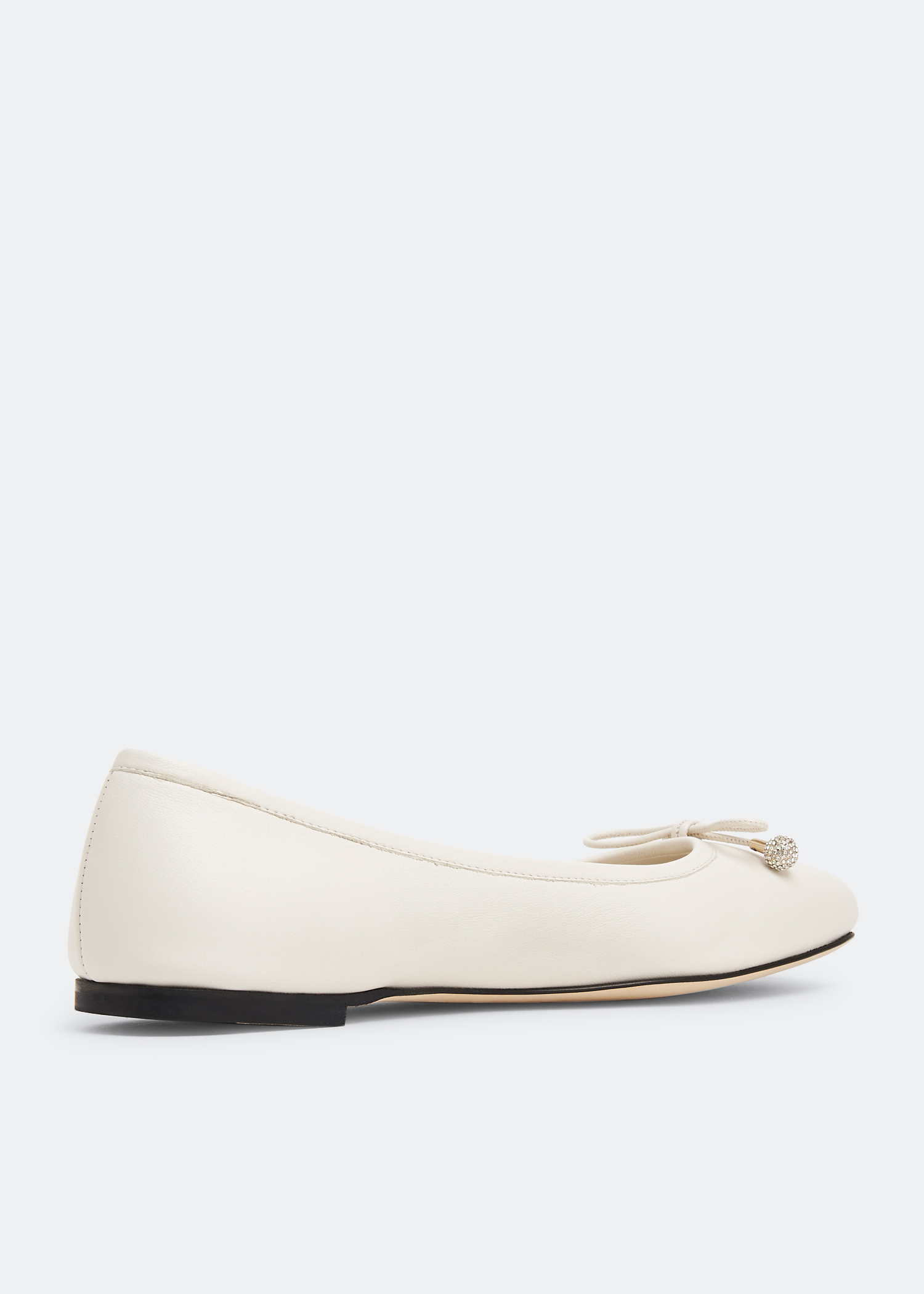 White leather ballet online pumps