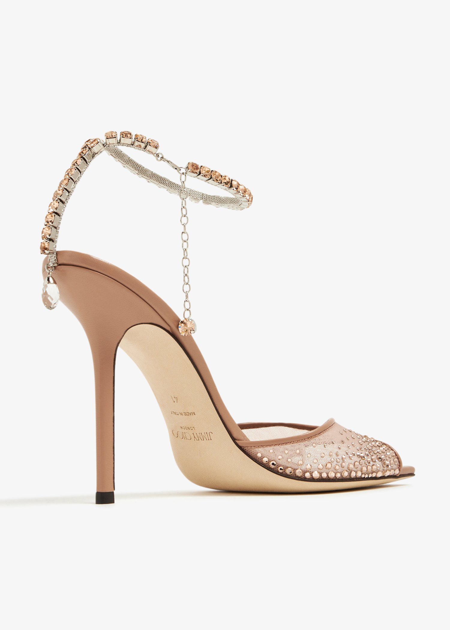 Jimmy Choo Saeda 100 sandals for Women - Beige in UAE | Level Shoes