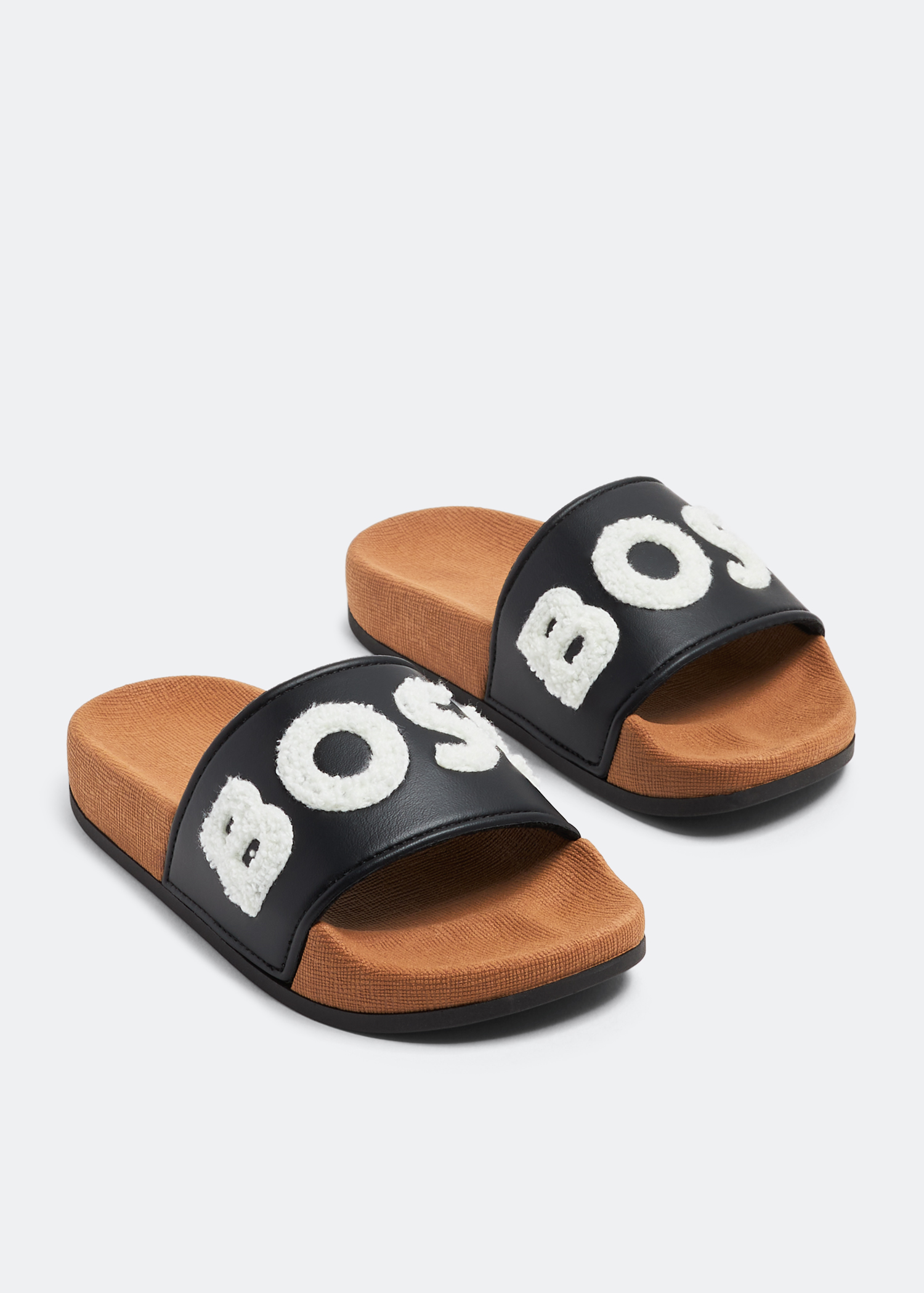 Hugo boss sale leather sliders