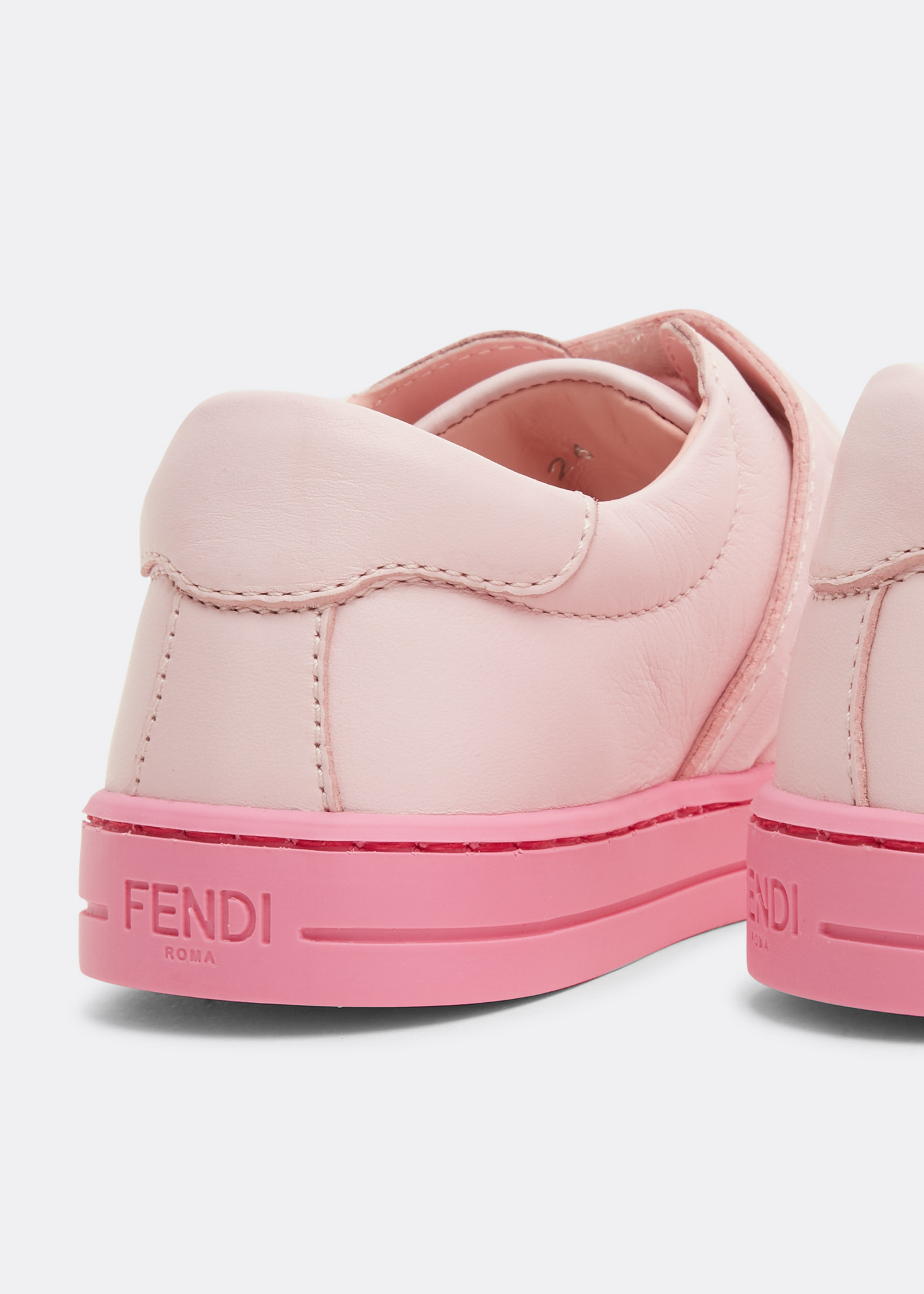 Fendi Velcro logo sneakers for Girl Pink in KSA Level Shoes