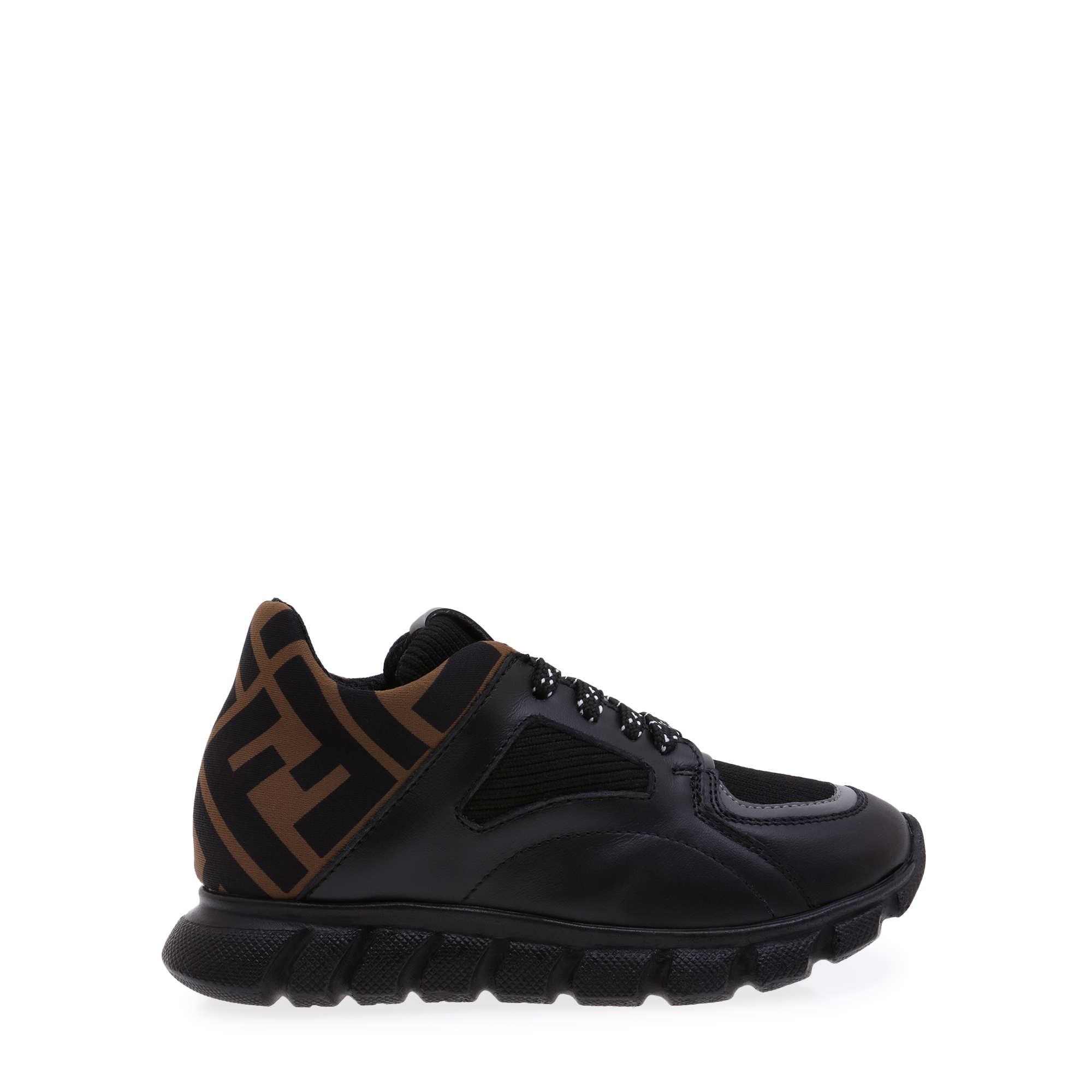 Fendi ff 2025 leather trainers