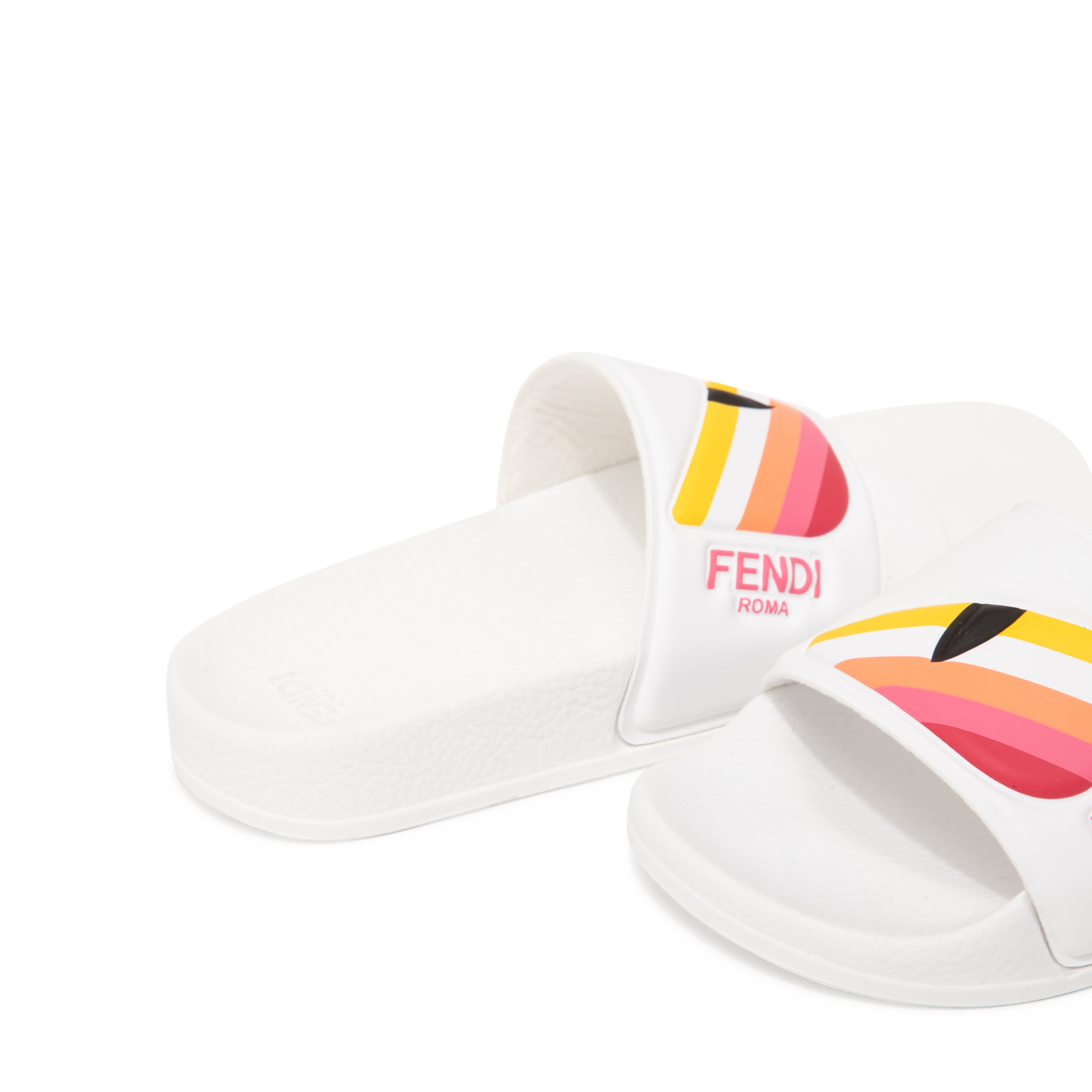 White best sale fendi slides