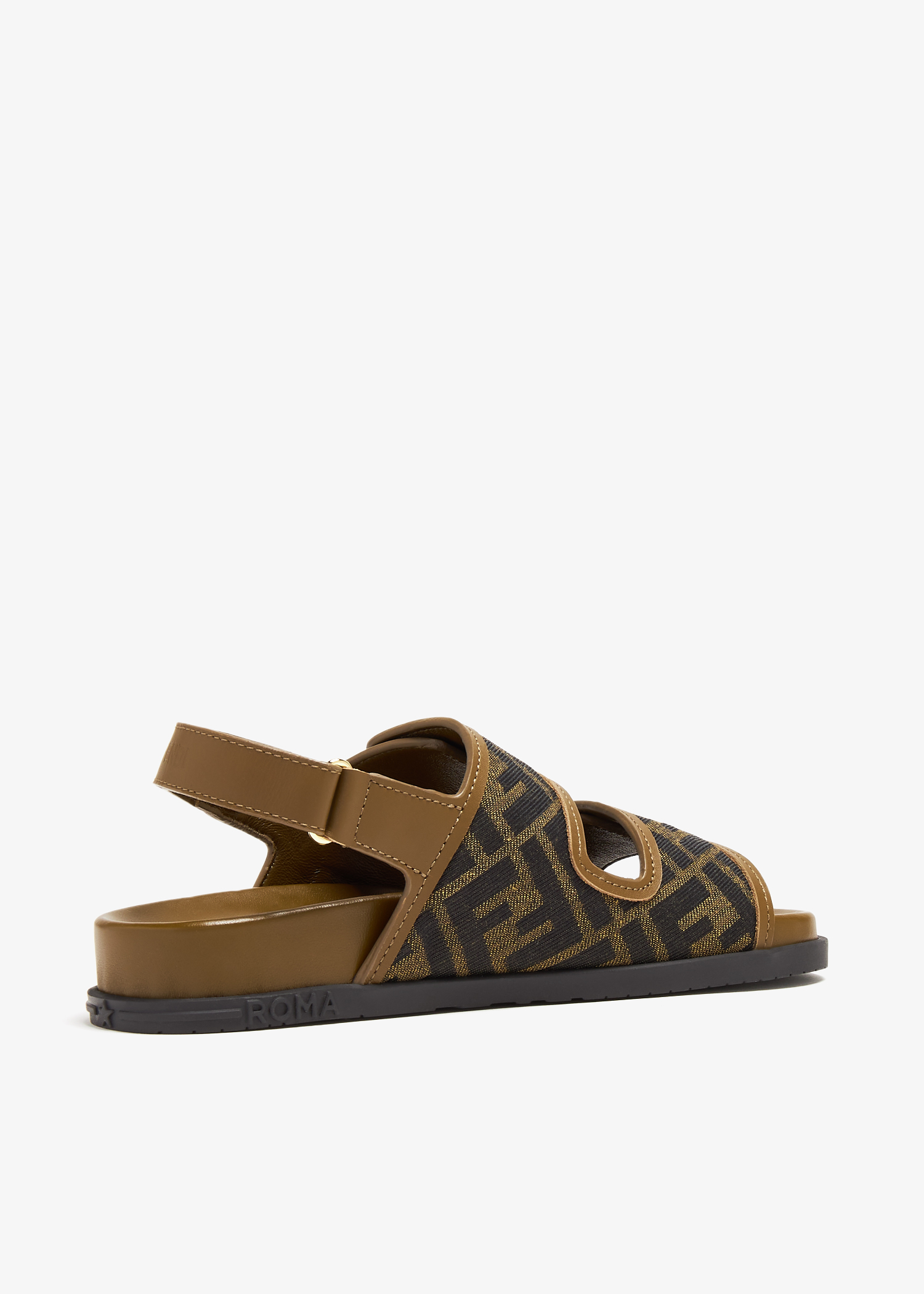 Fendi FF sandals for Boy Brown in KSA Level Shoes