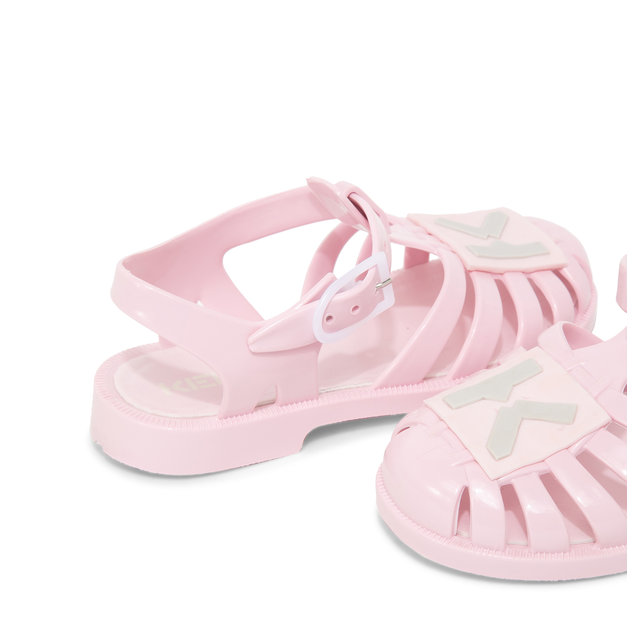 

K Logo sandals, Pink