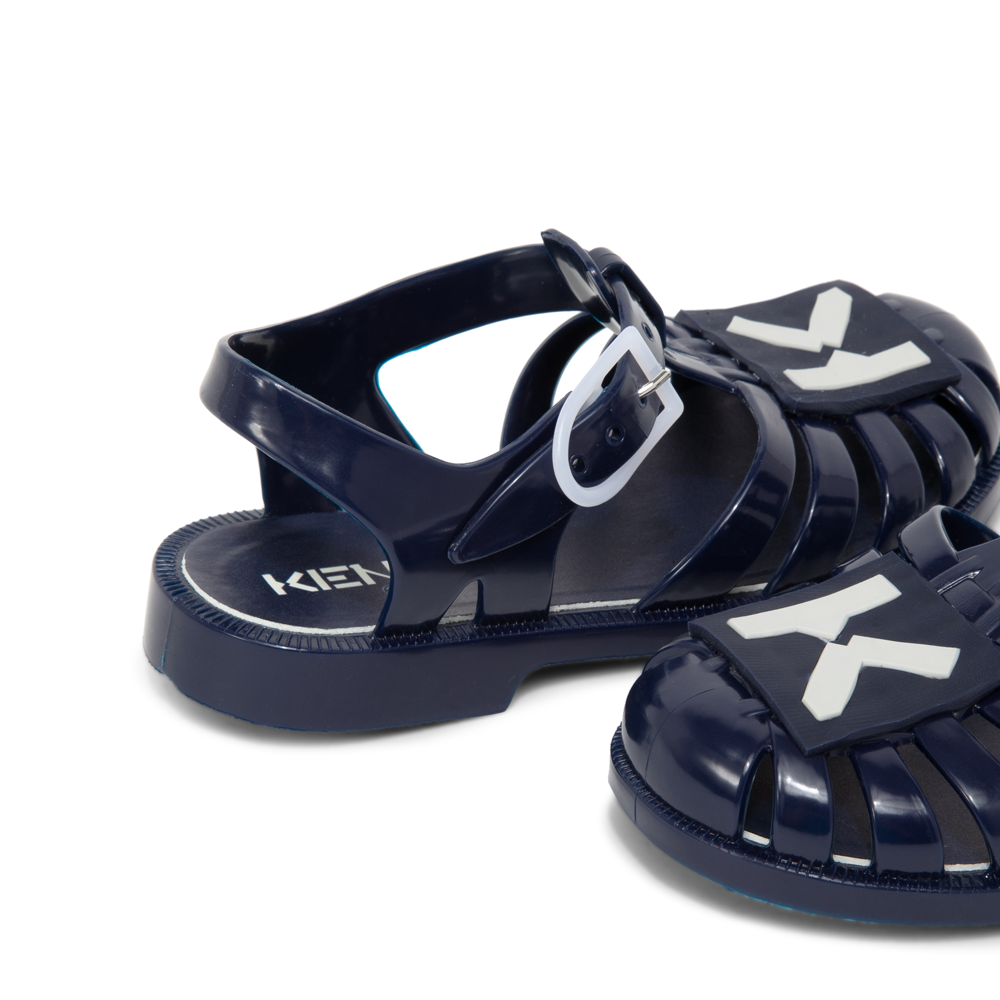 

K Logo sandals, Blue