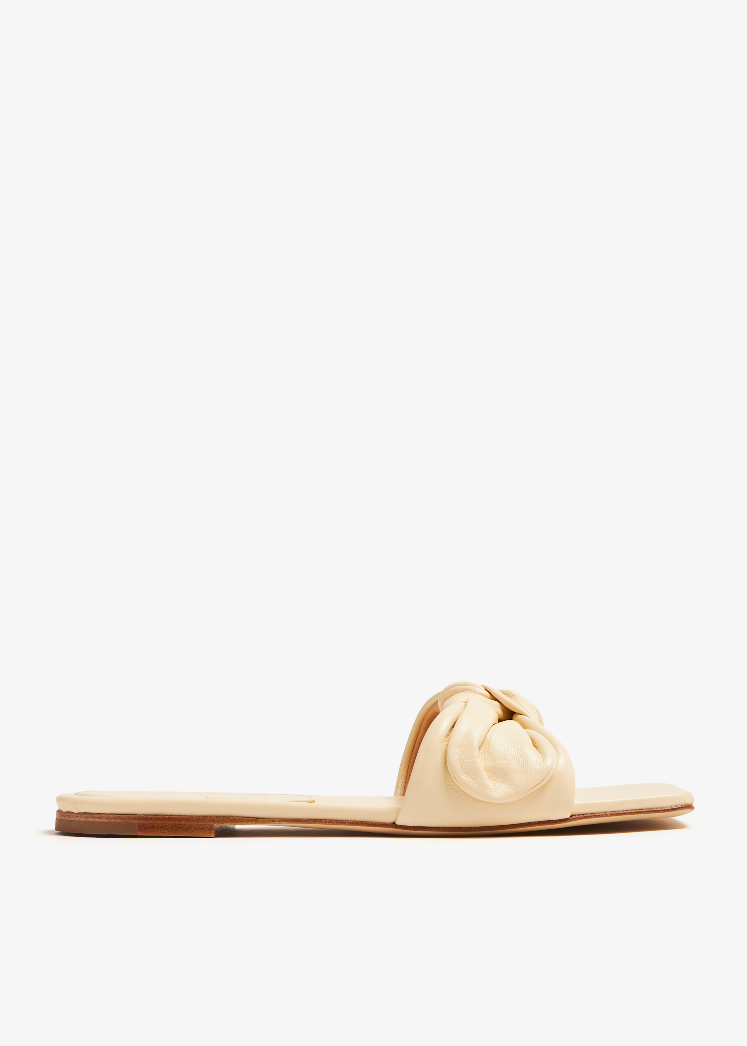 

Knot slide sandals, White