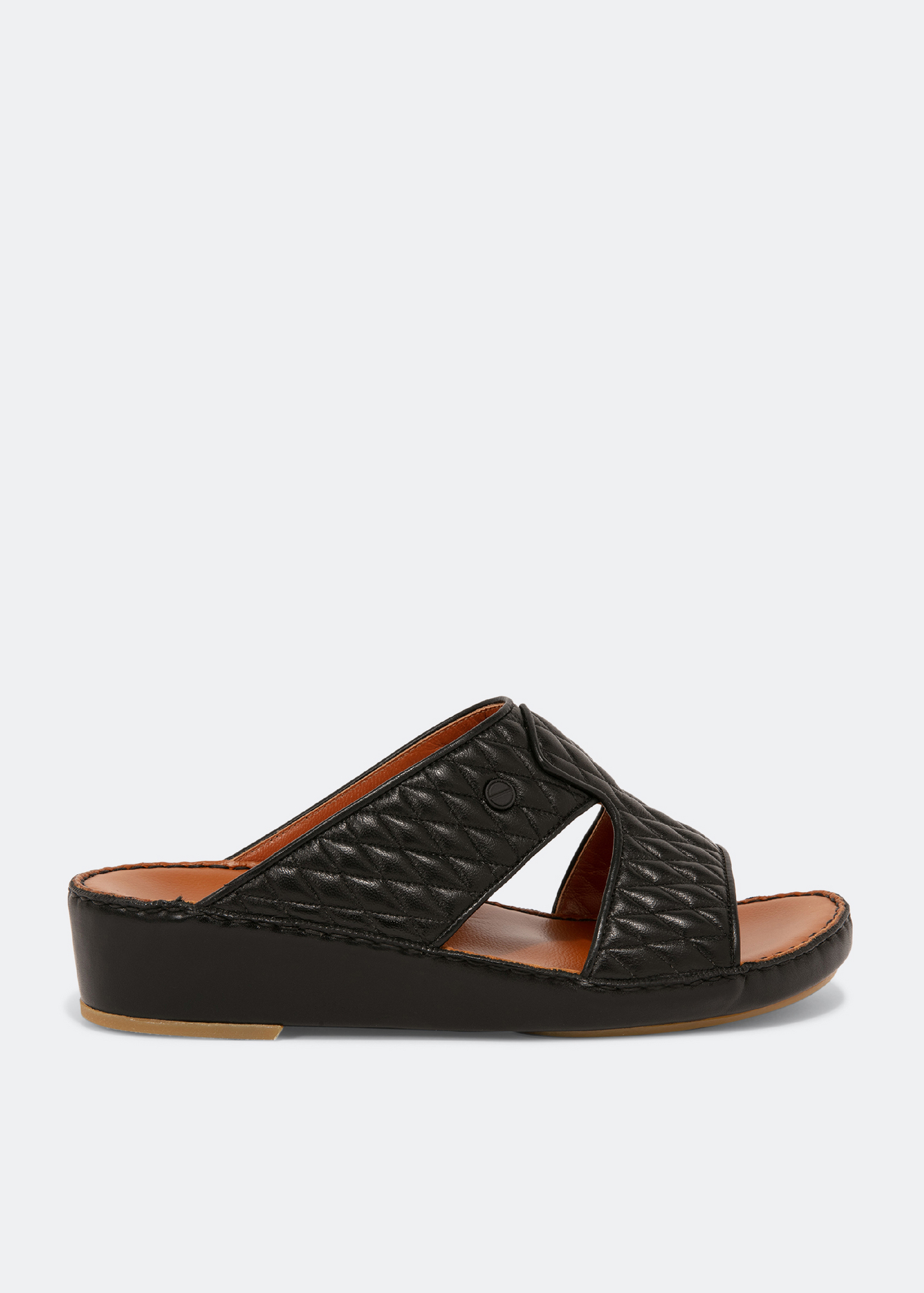 

Peninsula matelasse sandals, Black