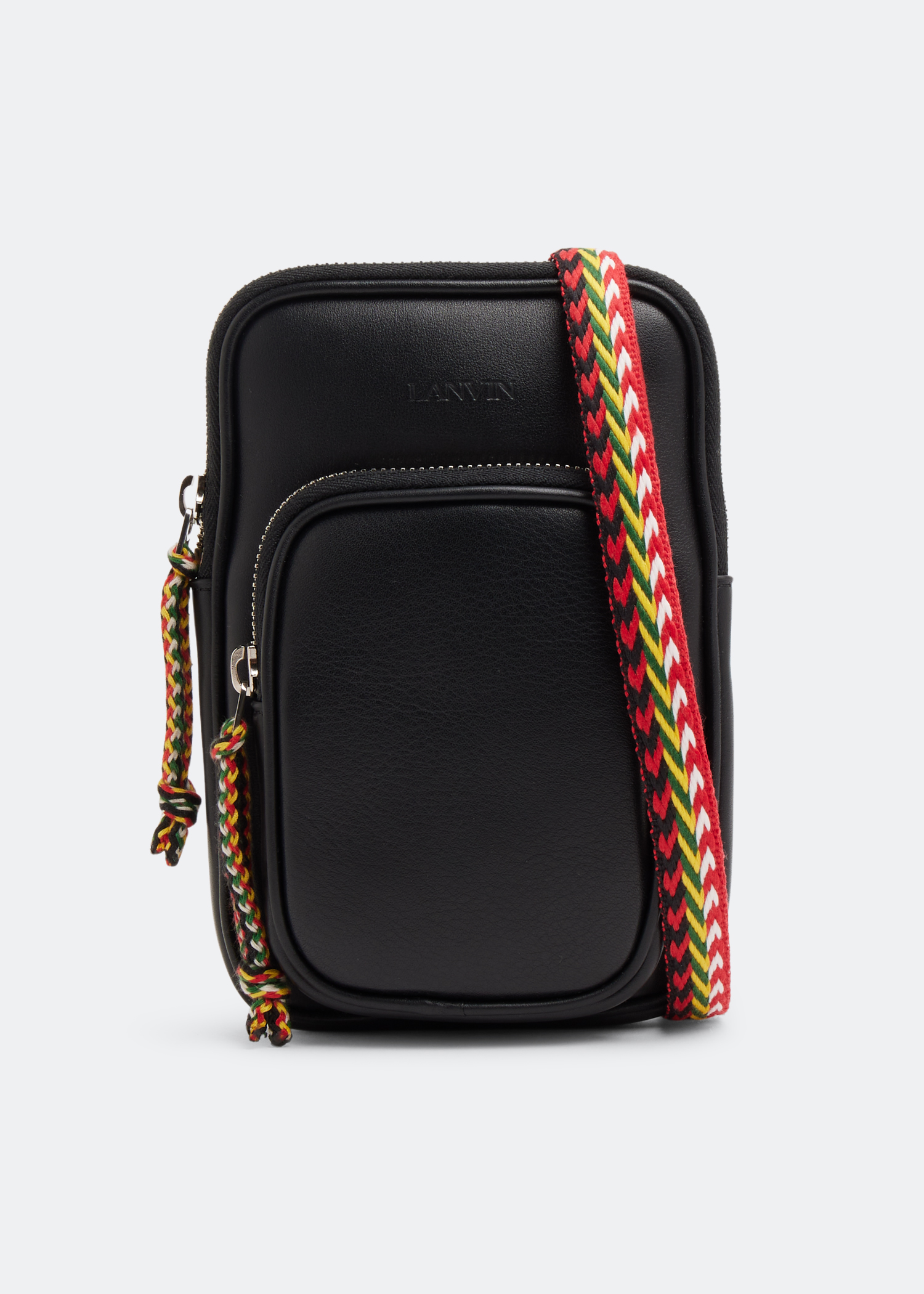 

Curb leather phone bag, Black