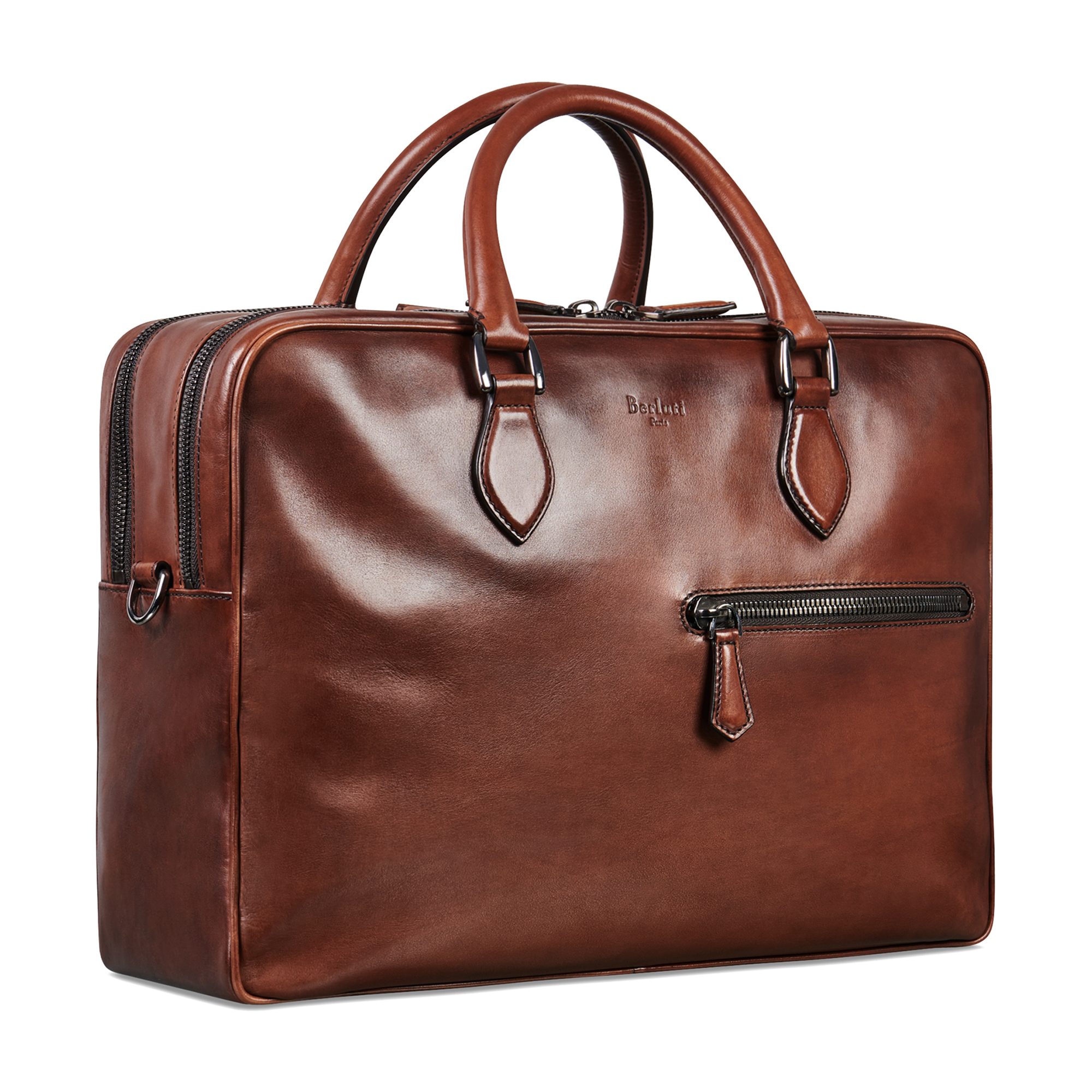 

F088 leather briefcase, Brown