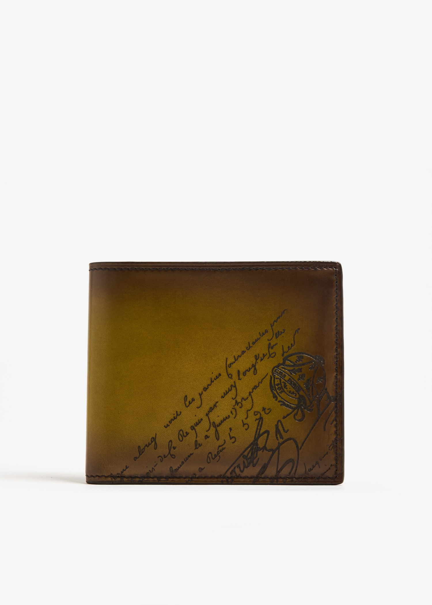 

Makore Scritto leather wallet, Green