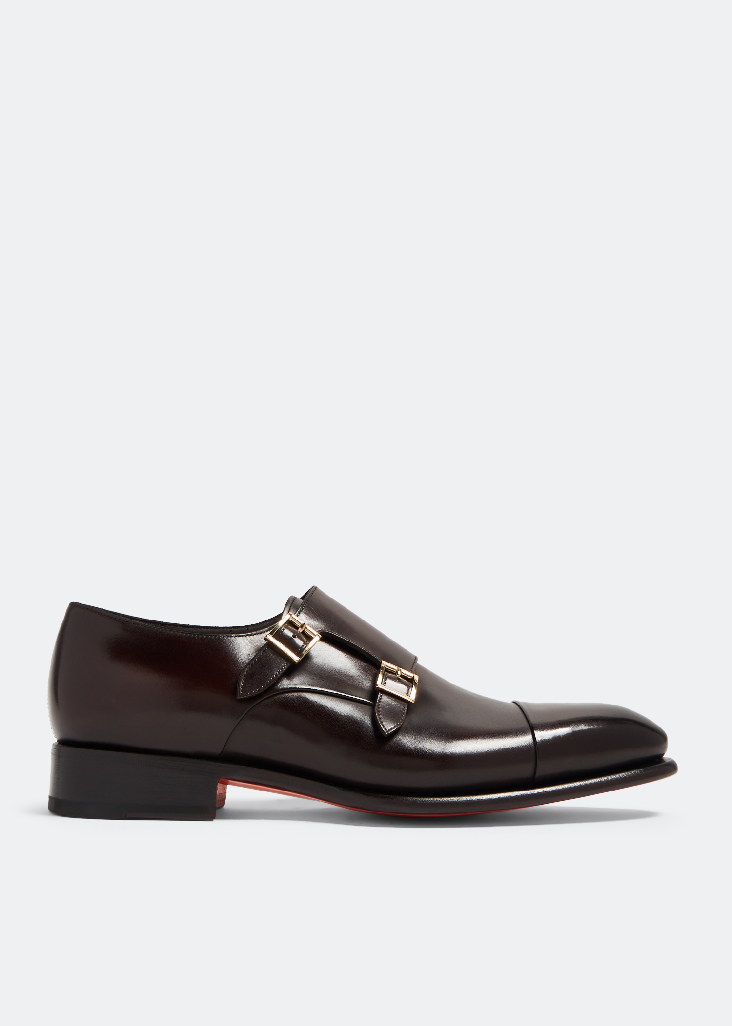 Santoni Ira monk strap shoes for Men - Brown in UAE | Level Shoes