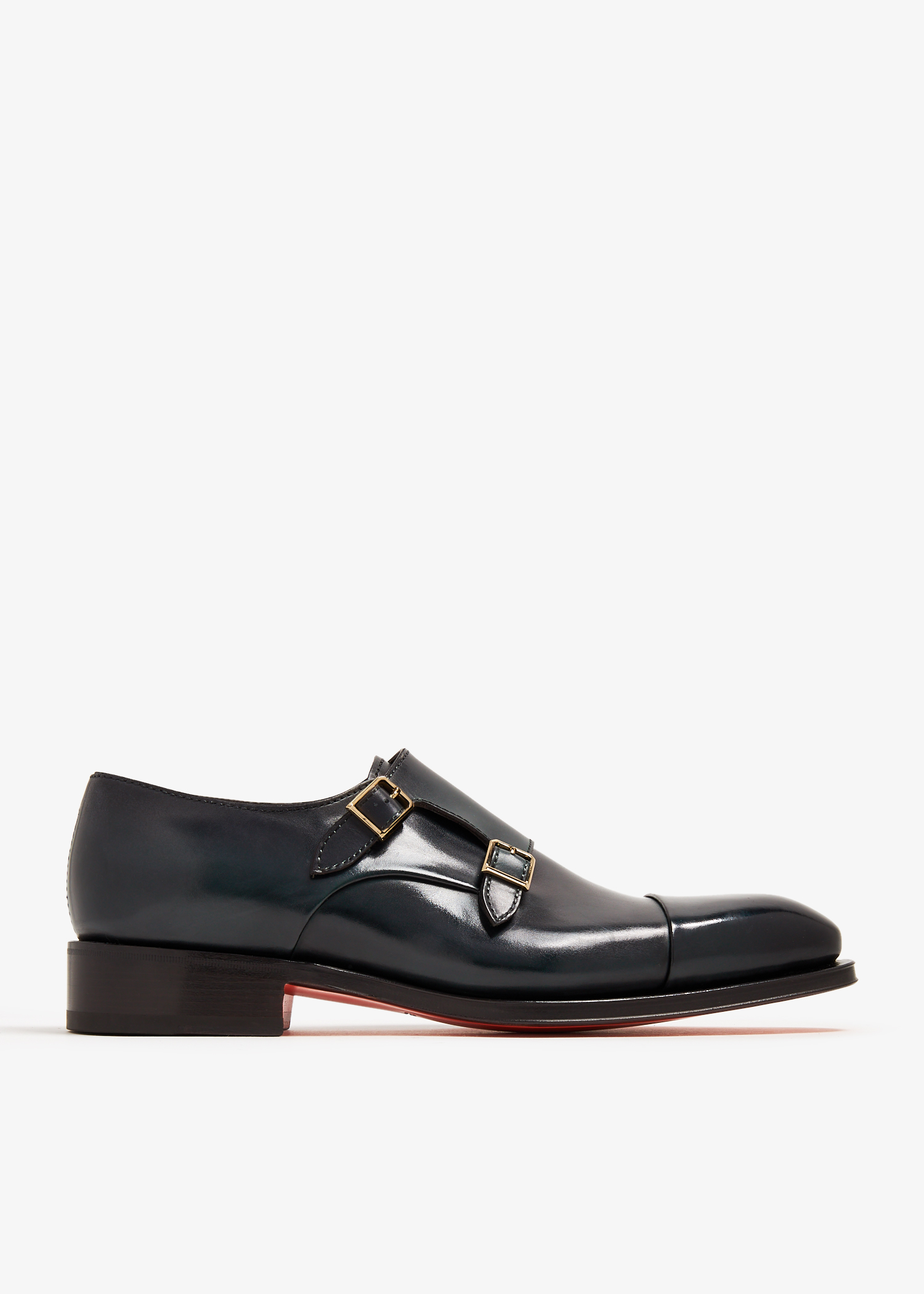 

Dethered monk strap shoes, Green