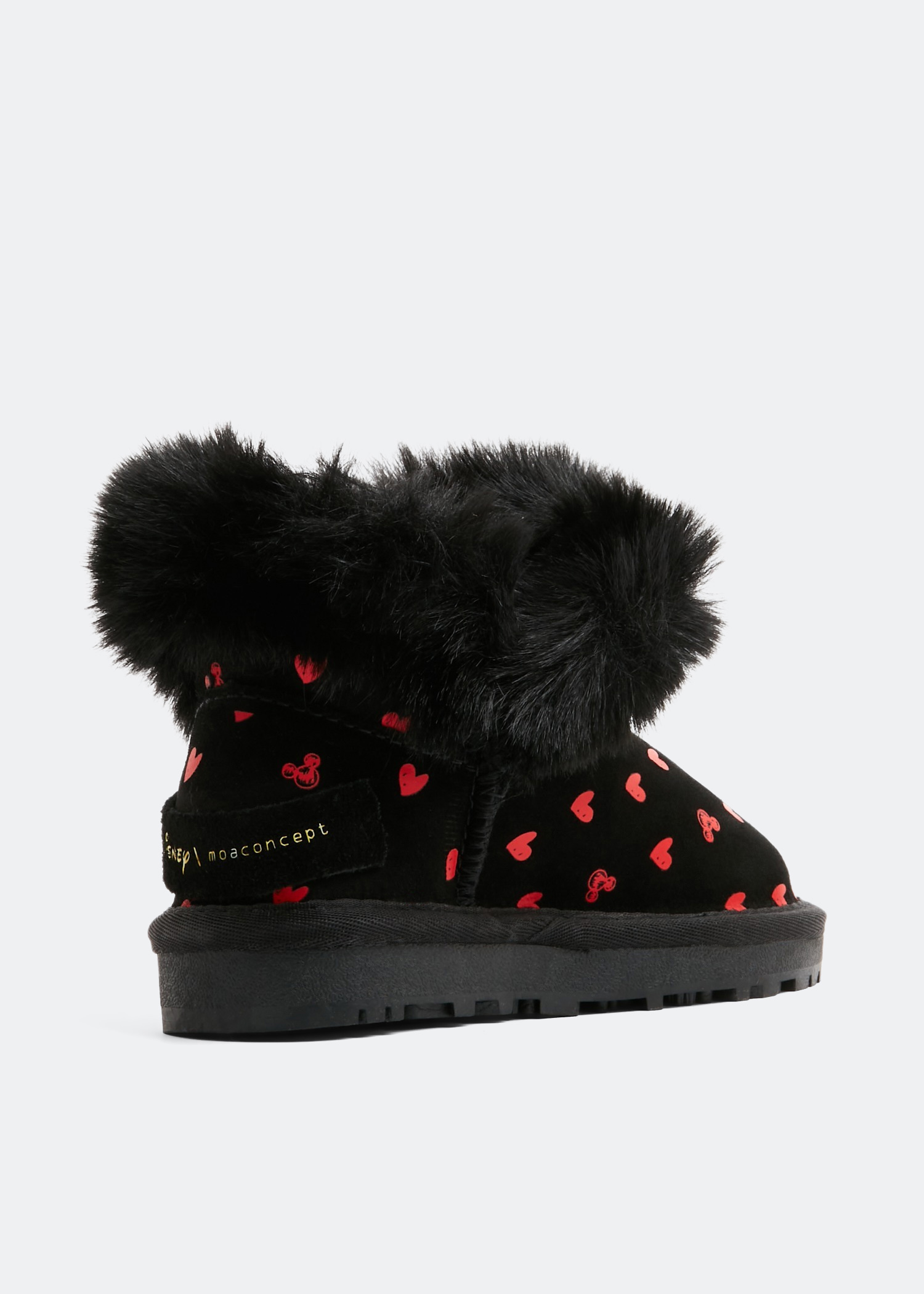 

Heart pattern boots, Black