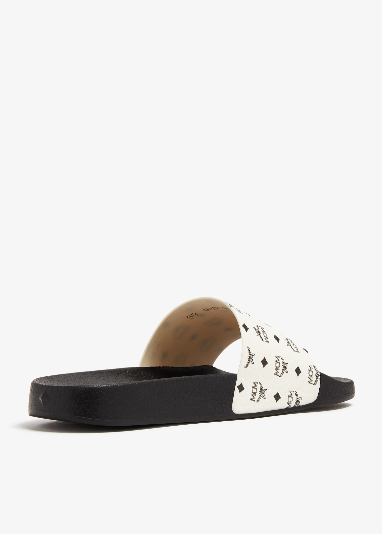 Women's monogram print online rubber slides