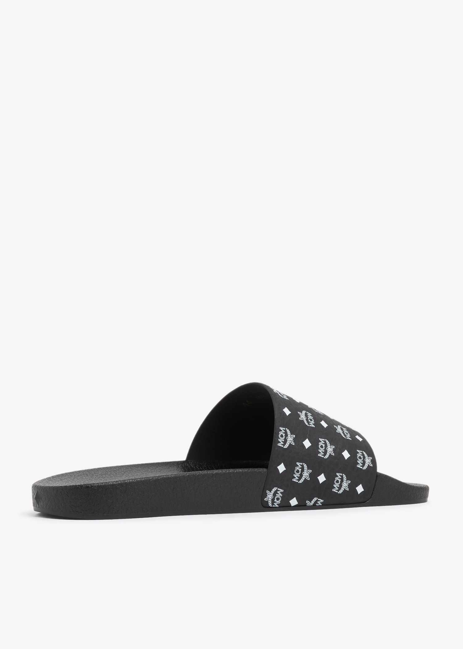 MCM Monogram slides for Men Black in UAE Level Shoes