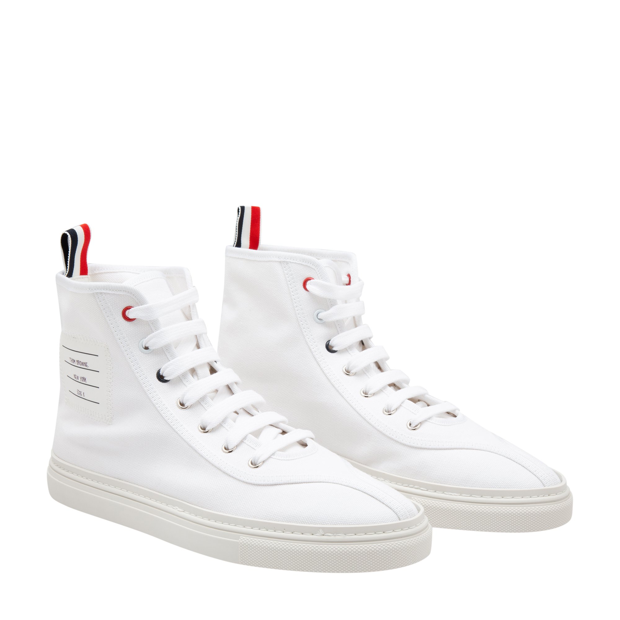 

4-Bar Hi-Top sneakers, White