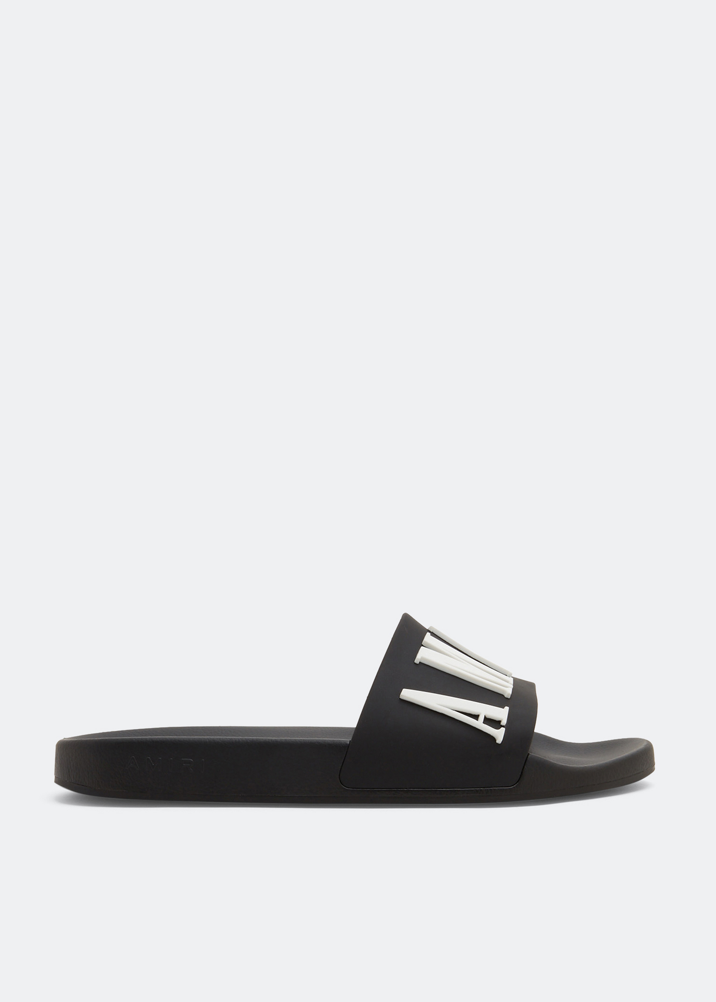 Amiri Logo pool slides for Men - Black in UAE | Level Shoes