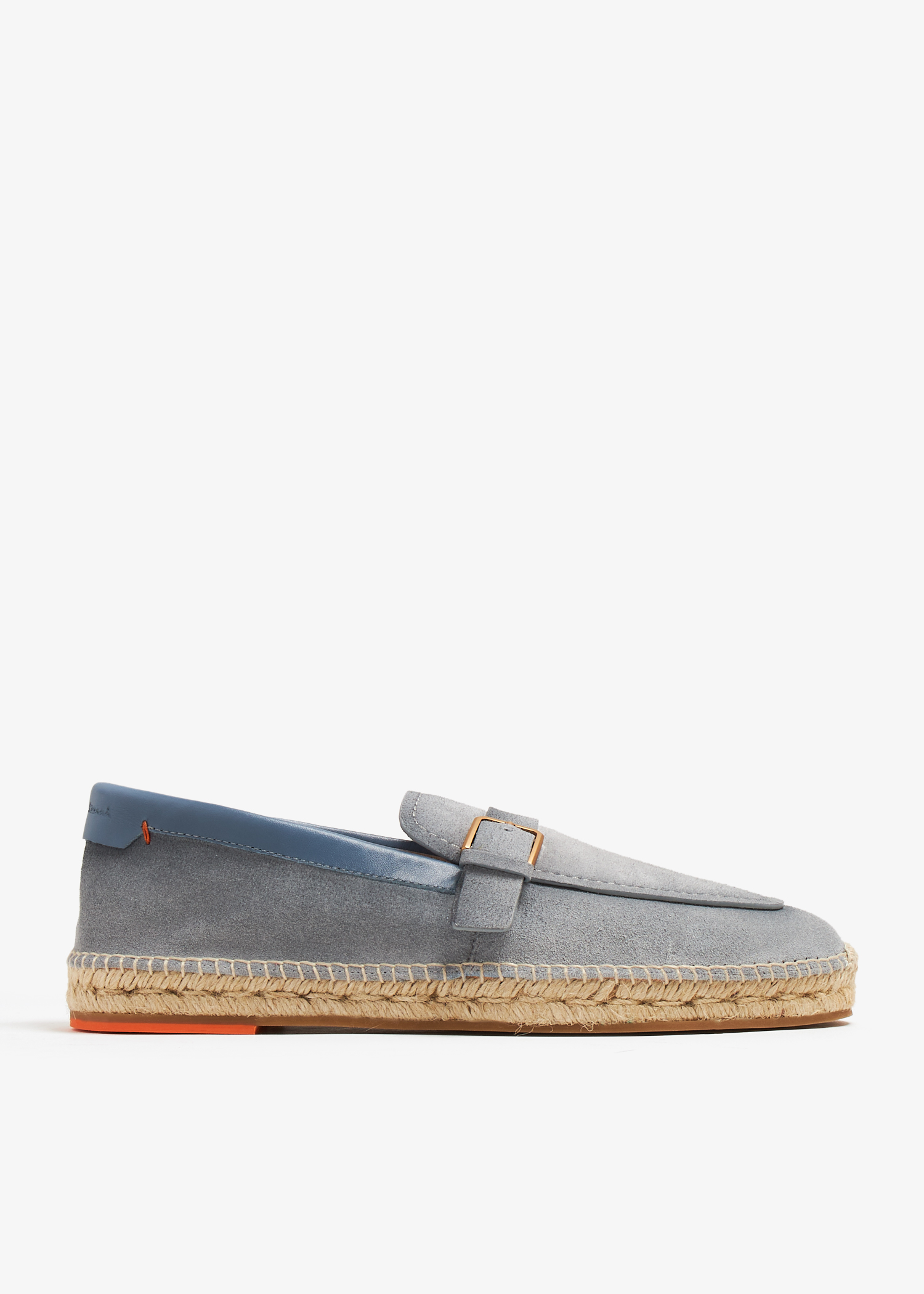 

Suede single-buckle espadrilles, Blue