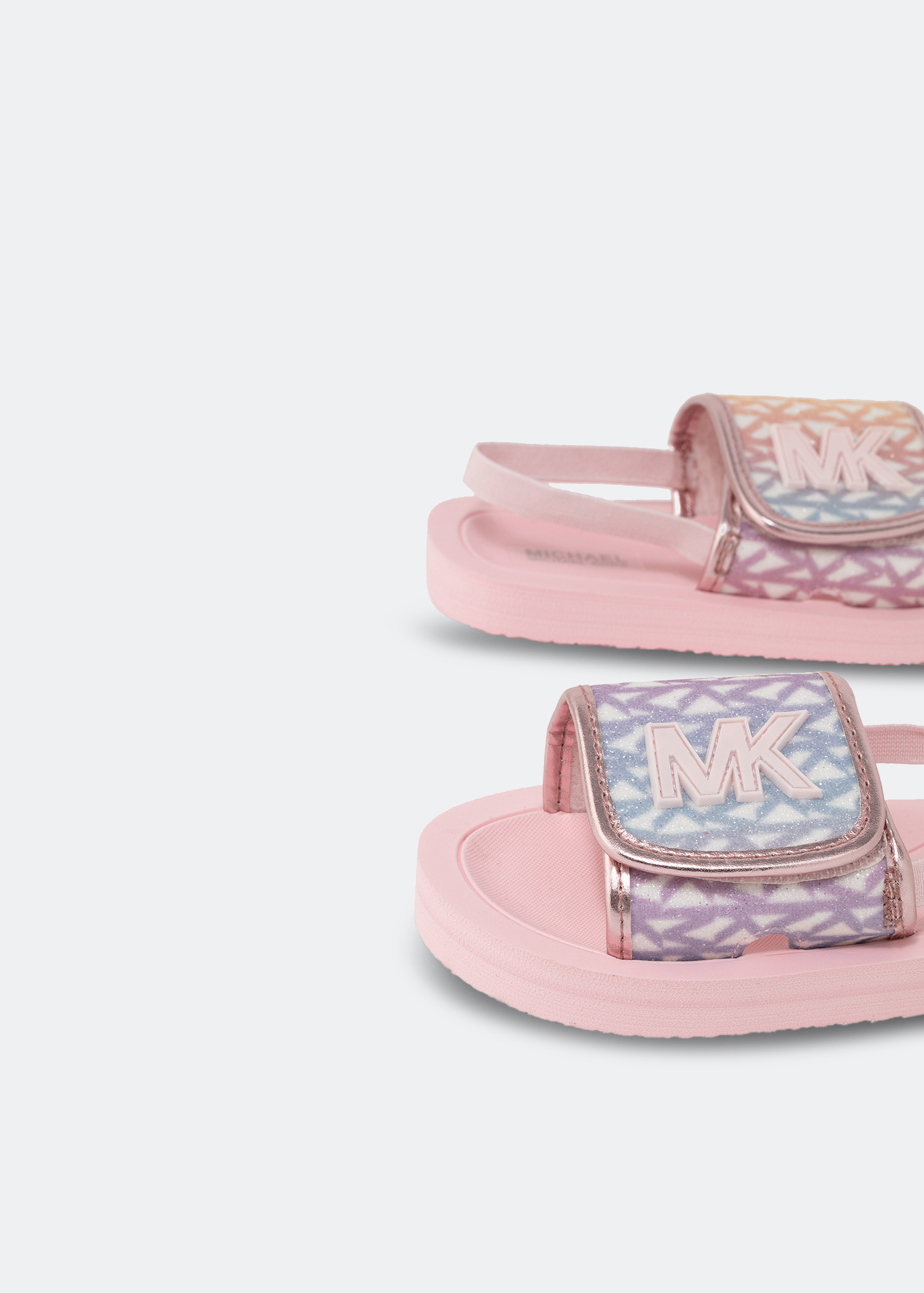 Michael Kors Logo slide sandals for Baby Pink in UAE Level Shoes