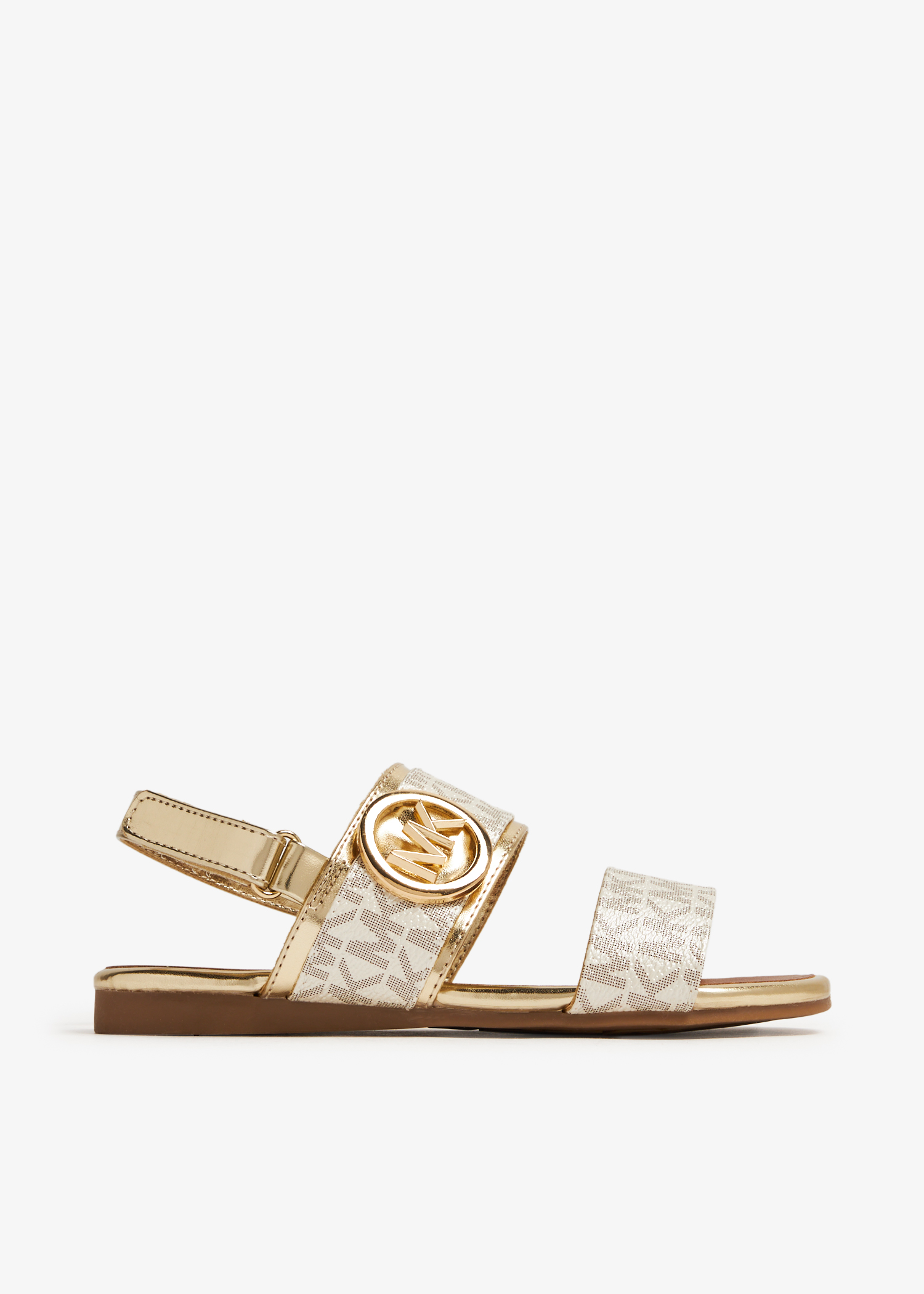 Michael Kors Sydney Kenzie 2 sandals for Girl - Gold in UAE 