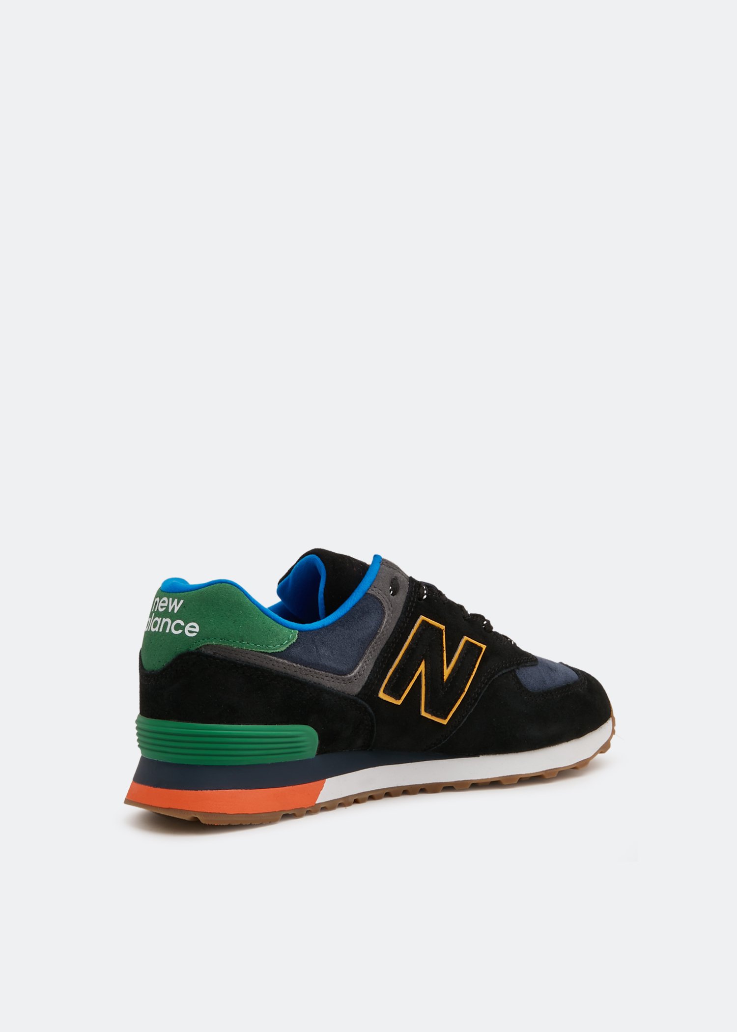 New balance 574 black with best sale energy lime