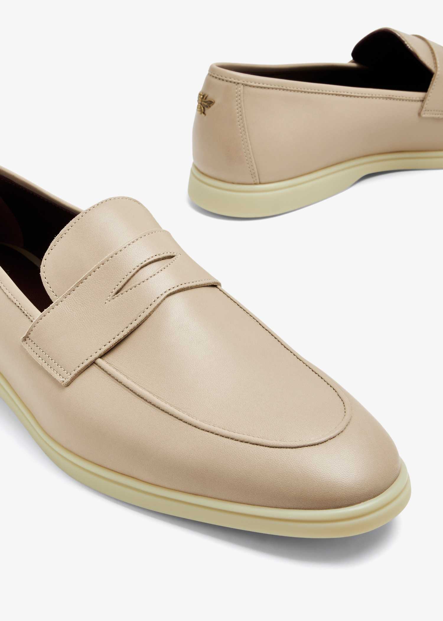 

Leather loafers, Beige