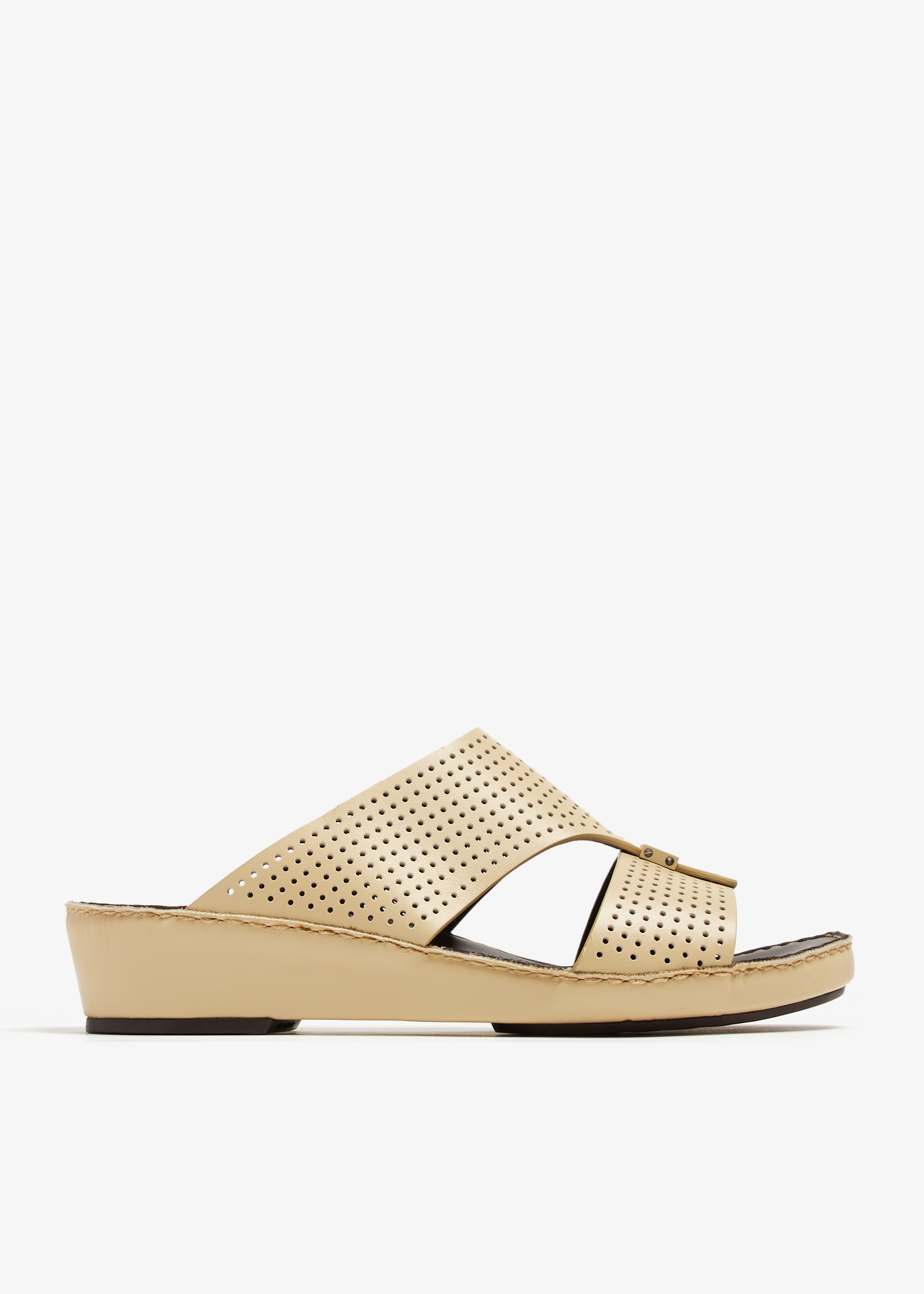 

Cerchio Gomata perforated sandals, Beige