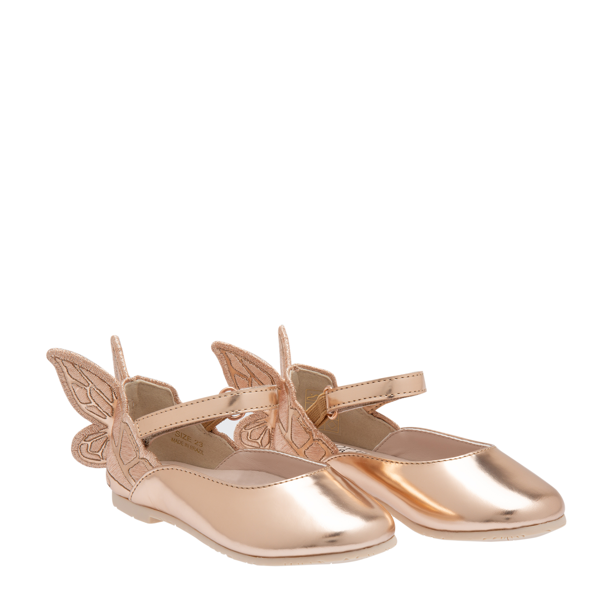 

Chiara leather ballet flats, Gold