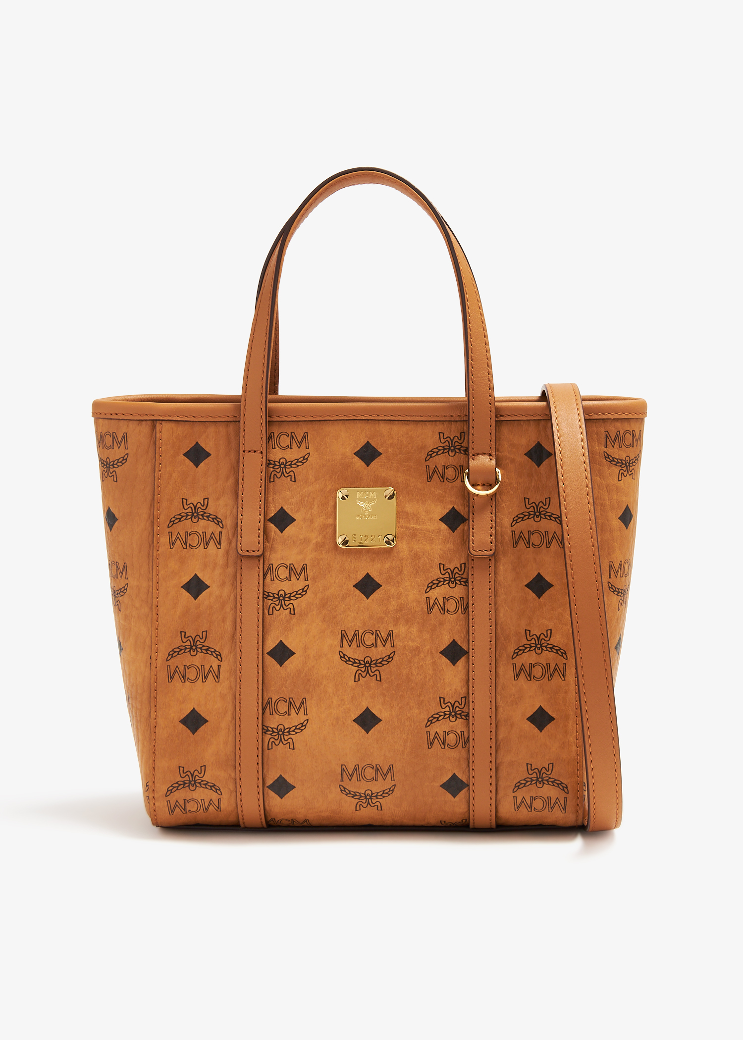 MCM Aren mini shopper bag for Women Brown in UAE Level Shoes