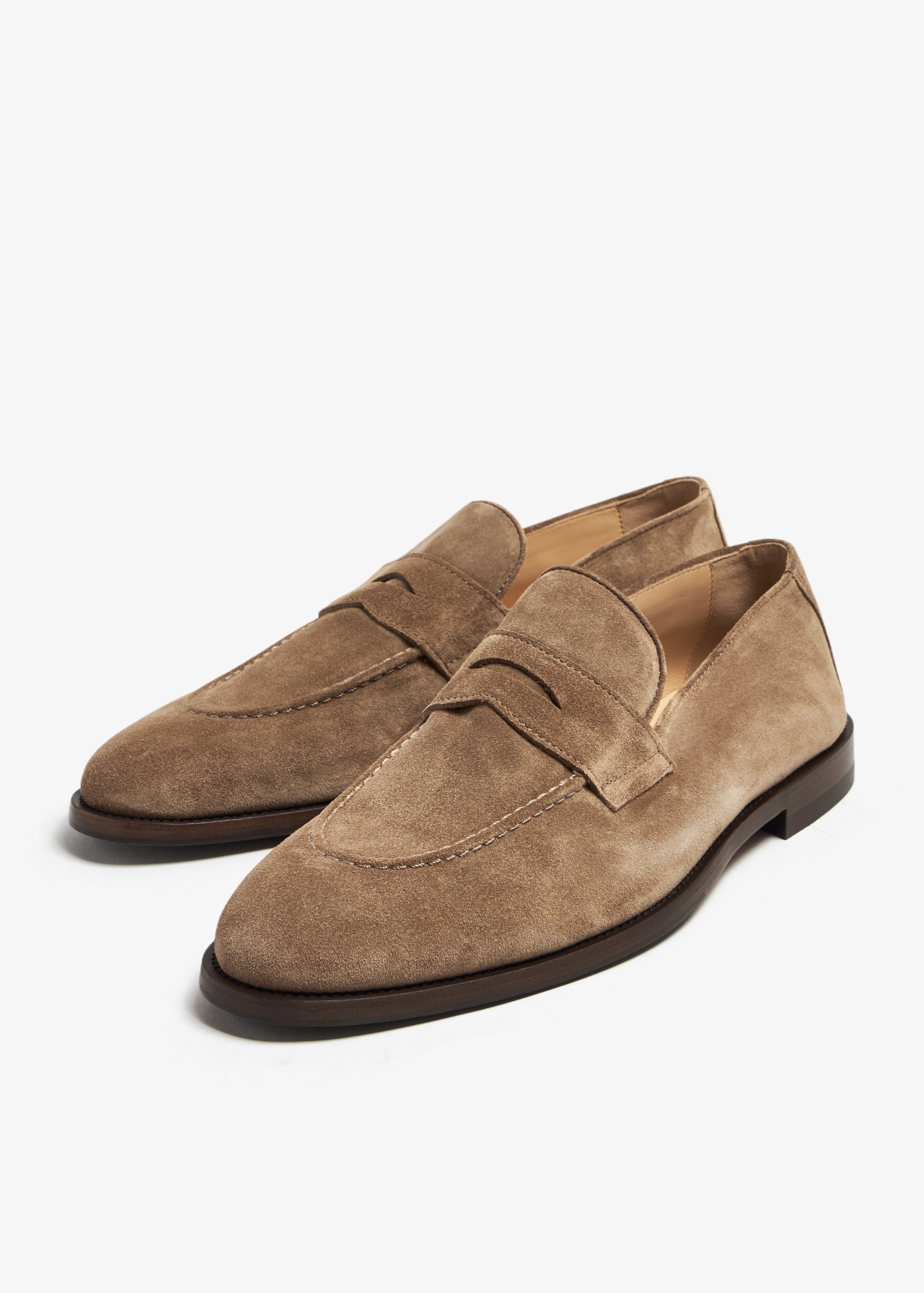 Mens tan suede penny on sale loafers