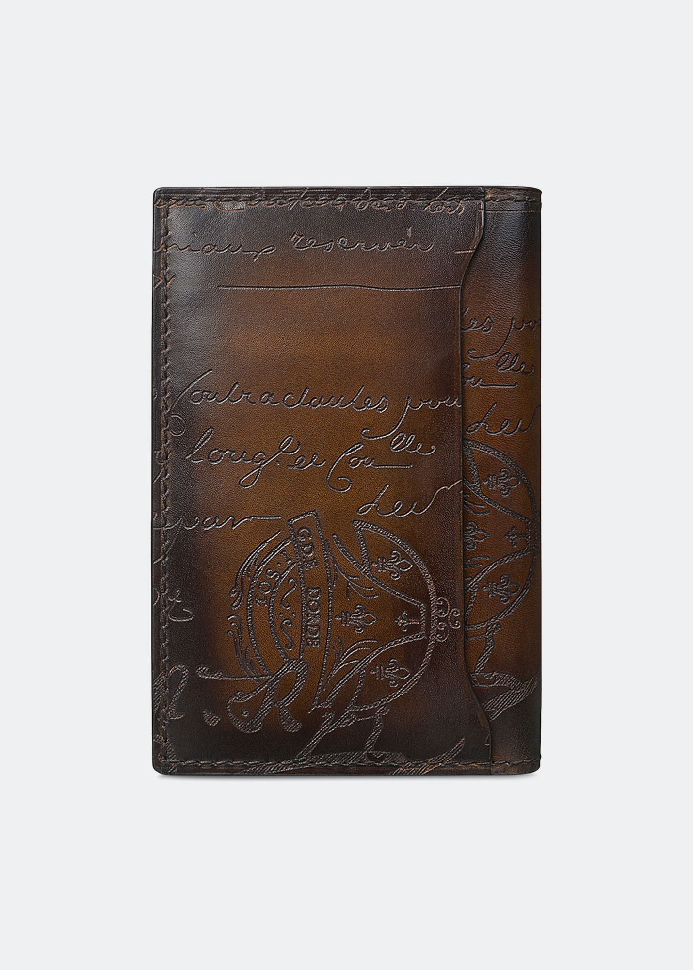 

Jaguar Scritto leather card holder, Brown