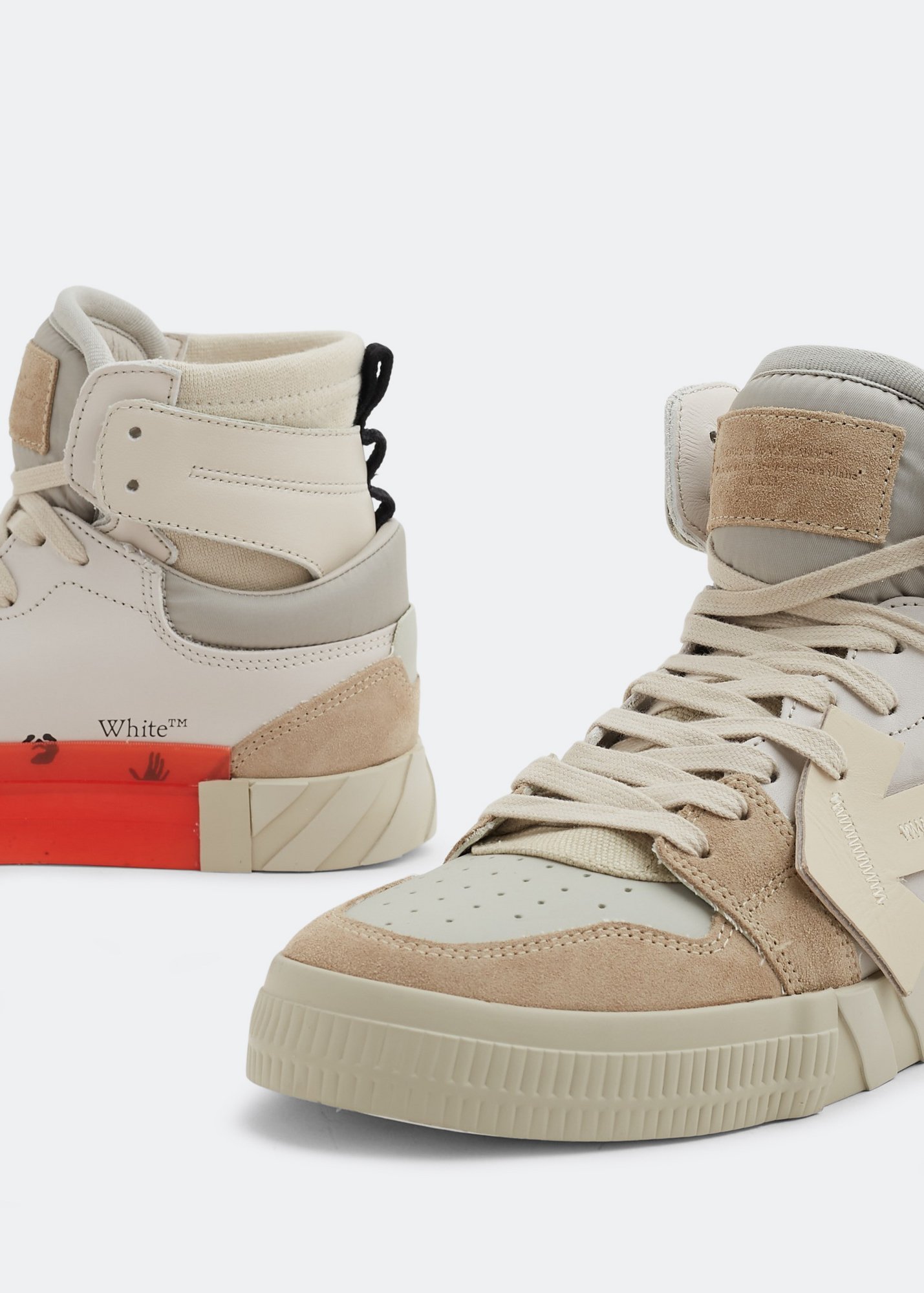 Off-White Vulcanized high-top sneakers for Men - Beige in KSA