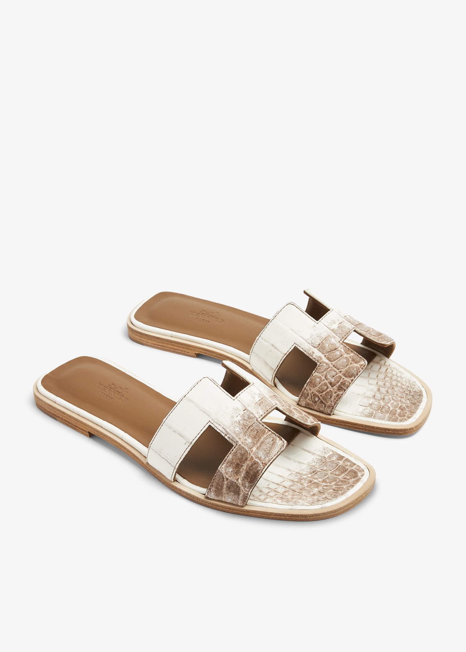 Herm s Pre Loved Oran sandals for Women White in UAE Level Shoes