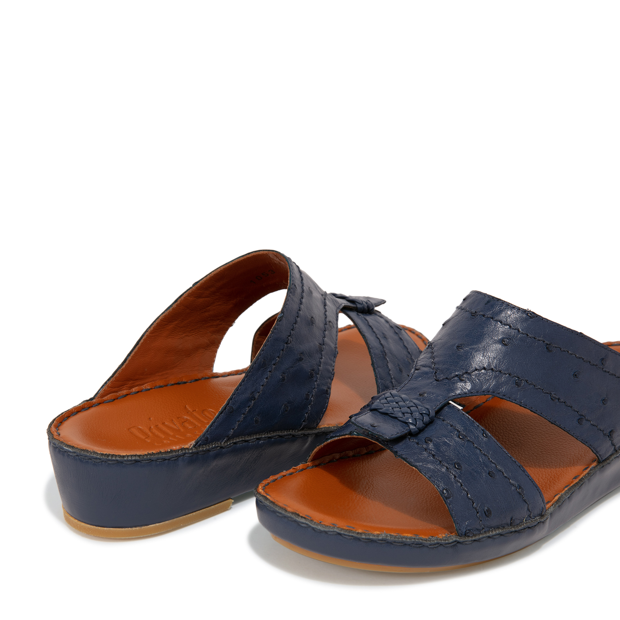 

Clessidra Ostrich sandals, Blue