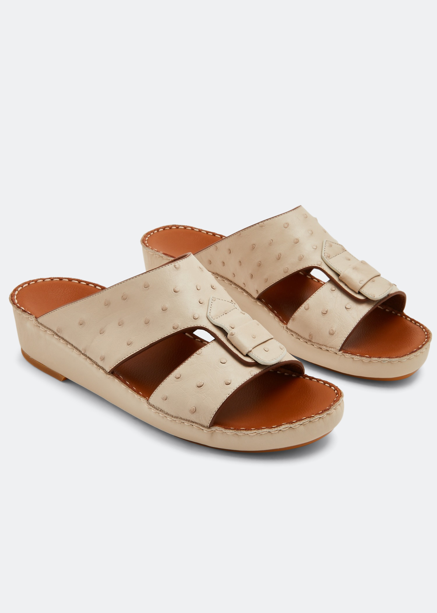 

Fissare Ostrich sandals, Beige