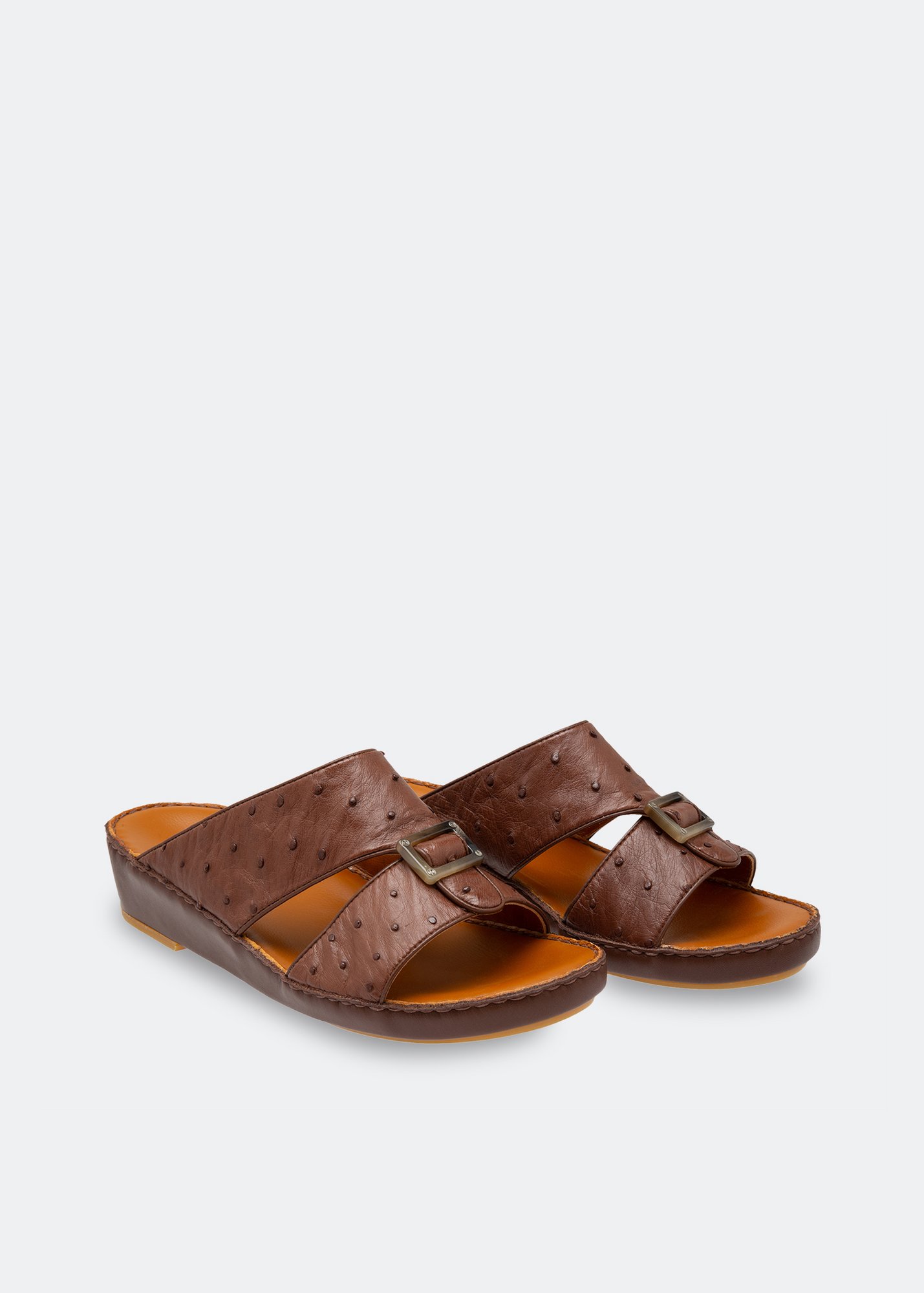 

Croc leather sandals, Brown