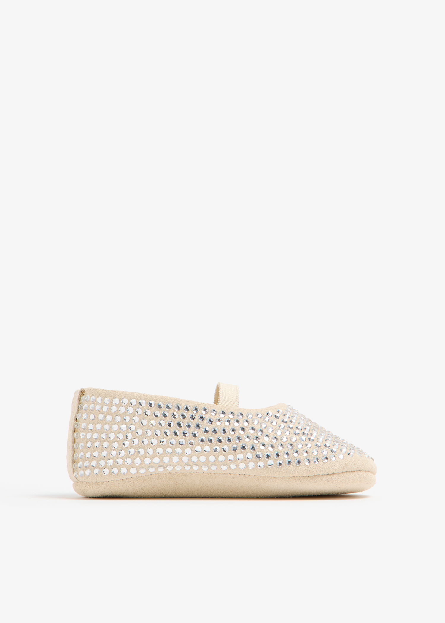 

Crystal ballet flats, Beige