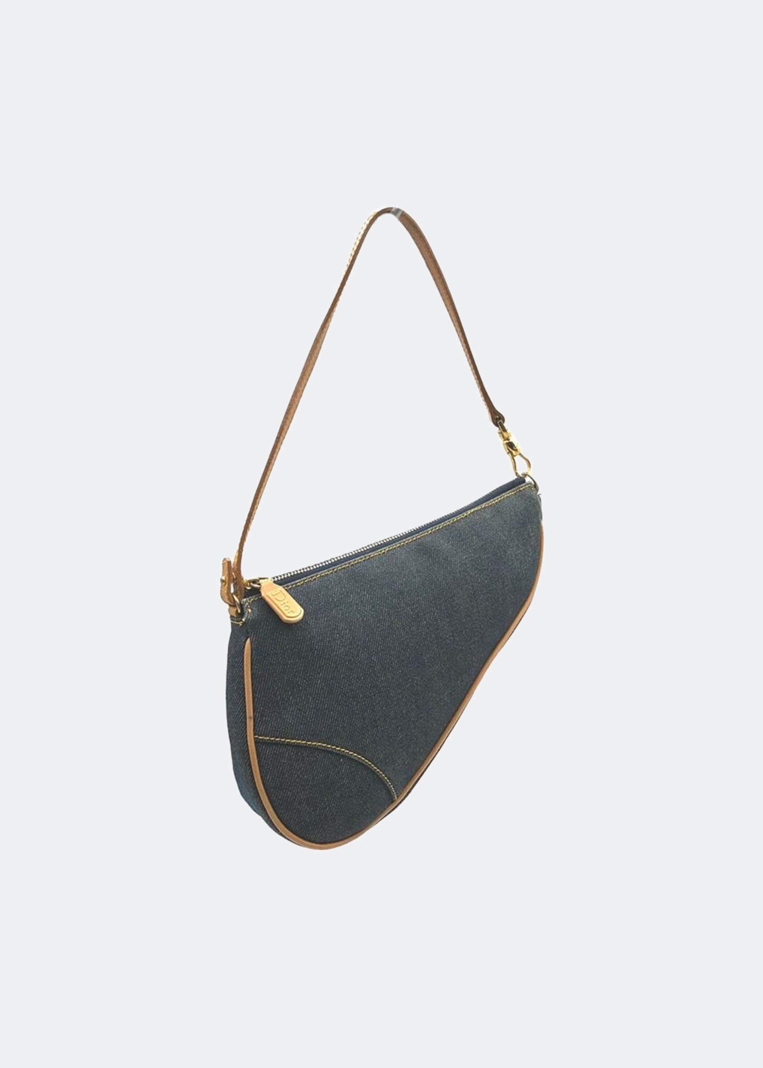 

Saddle mini vintage bag in denim, Blue