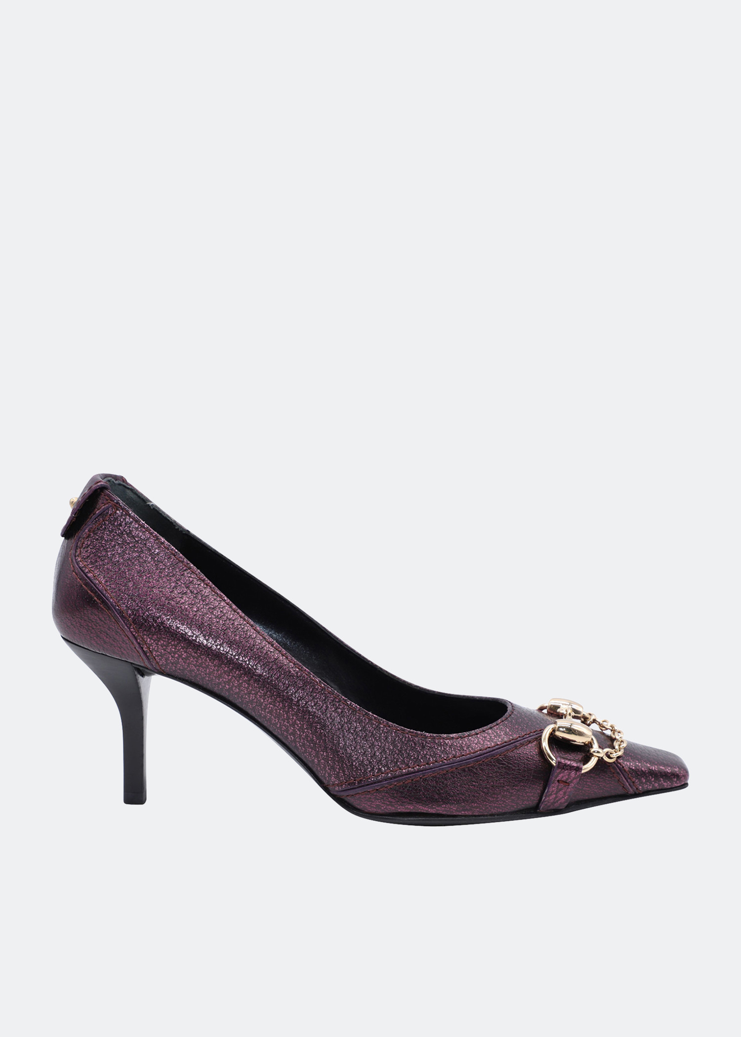 

Horsebit 75mm pumps in purple leather