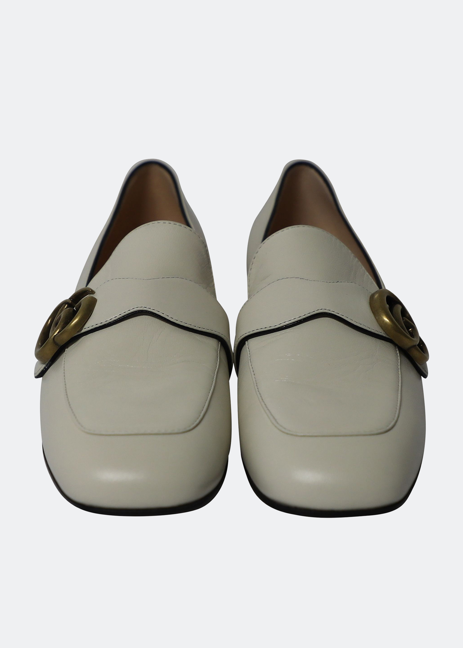 

Double G loafers in white leather